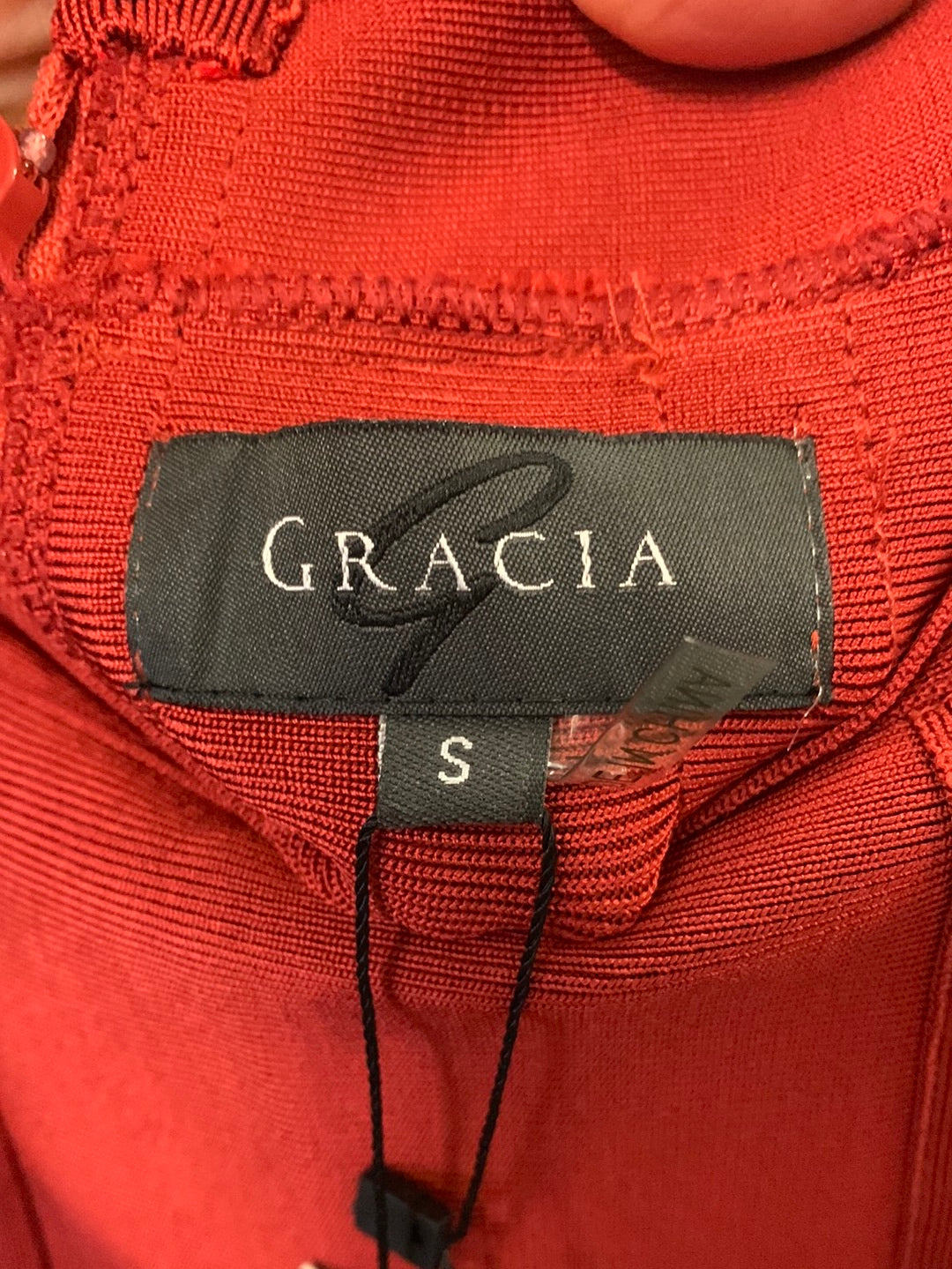 NWT - GRACIA brick red Rayon Bandage Bodycon Pencil Skirt - S