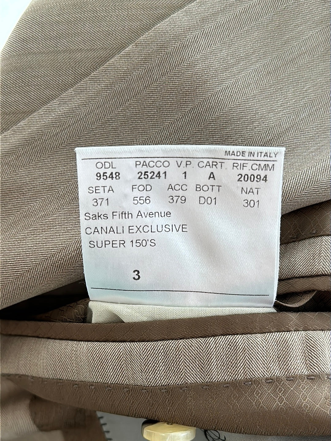 CANALI light brown 100% Wool Super 150's 2 Button Sport Coat - 54 / US 44L