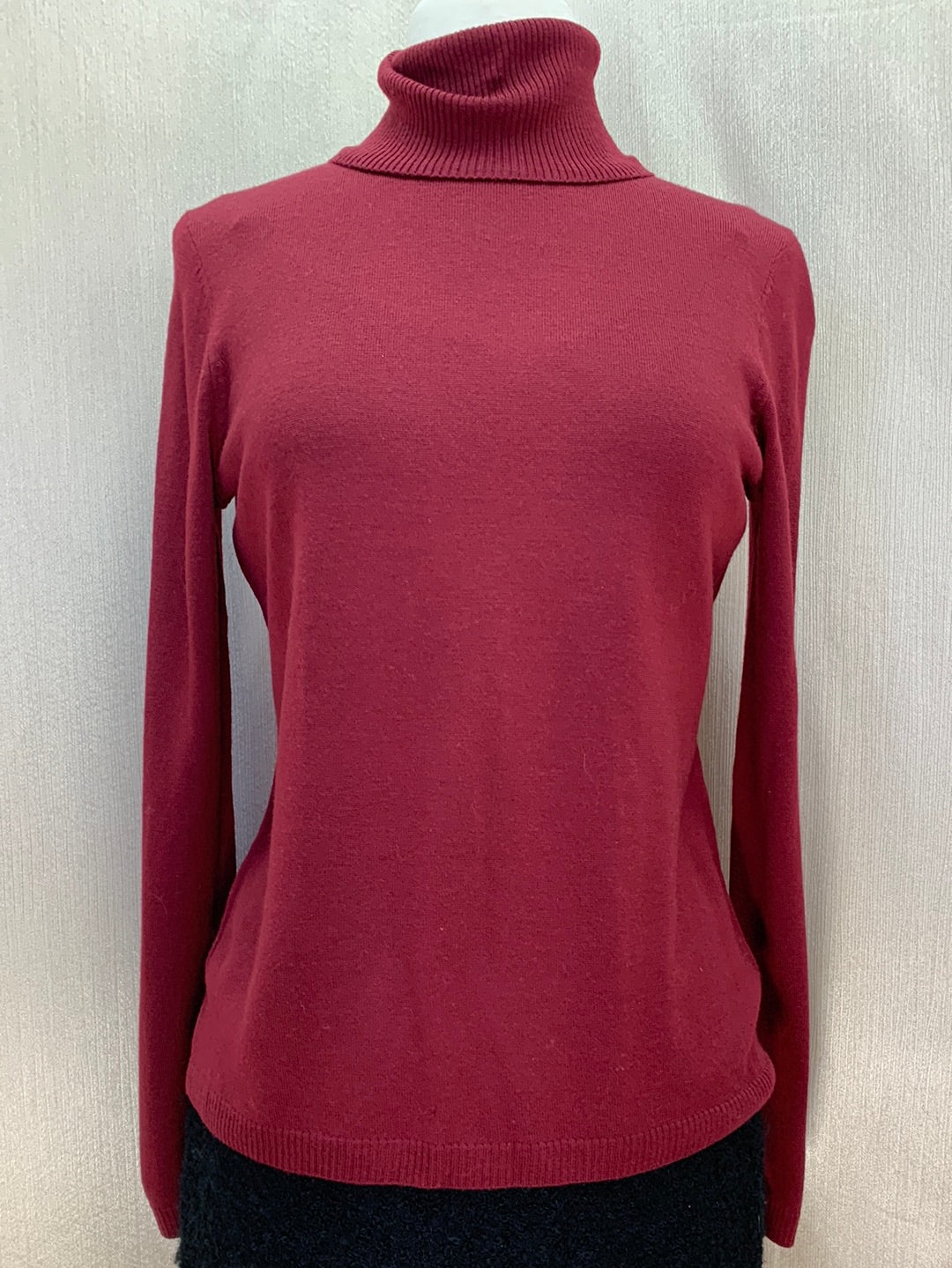 PENDLETON maroon red Merino Wool Long Sleeve Turtleneck Sweater - S