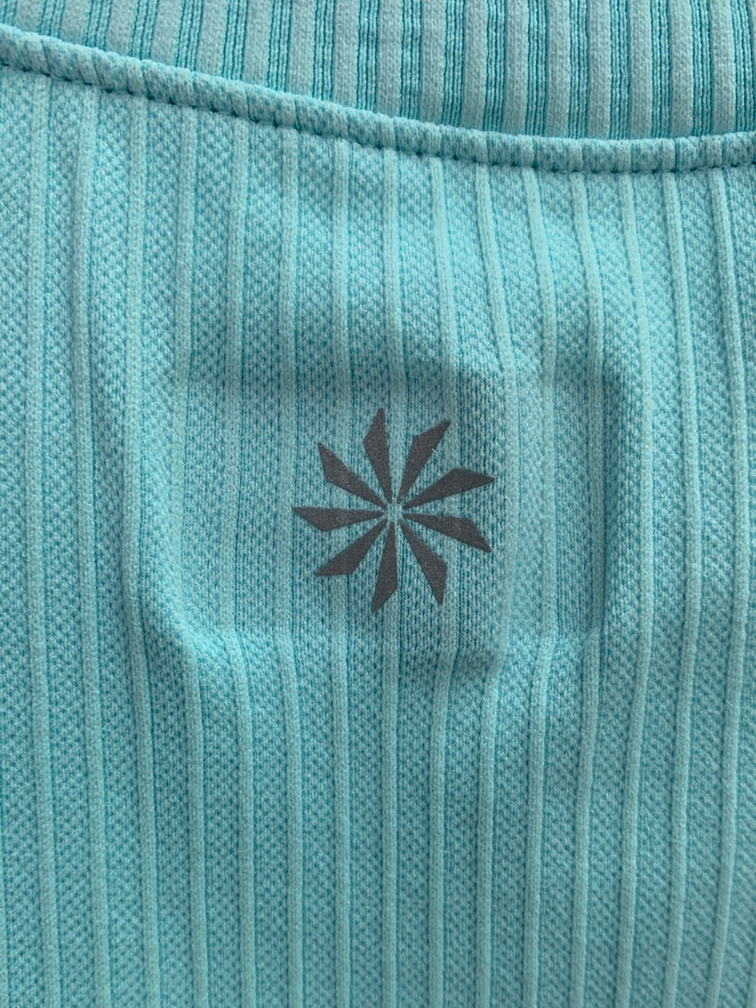 ATHLETA aqua blue Flurry Base Layer 348748 Turtleneck Top - Large