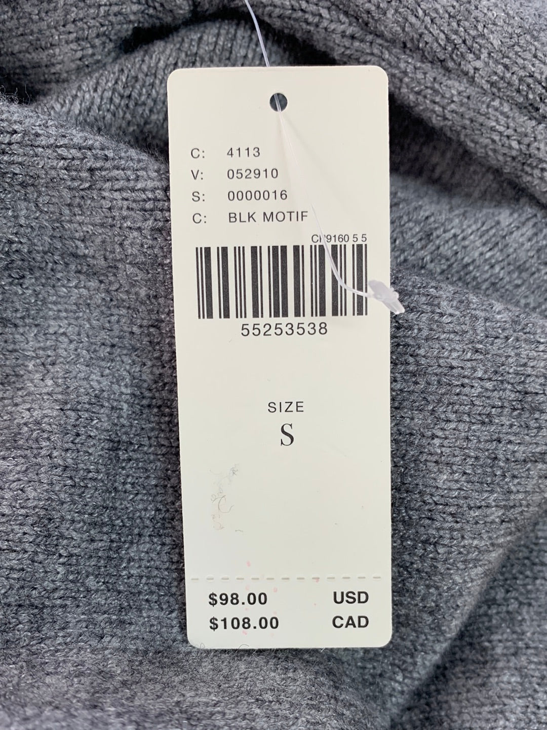 NWT - ANTHROPOLOGIE black grey Colorblock Turtleneck Sweater - S