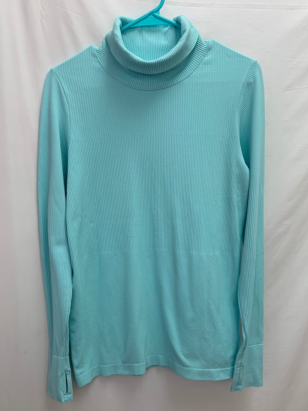 ATHLETA aqua blue Flurry Base Layer 348748 Turtleneck Top - Large
