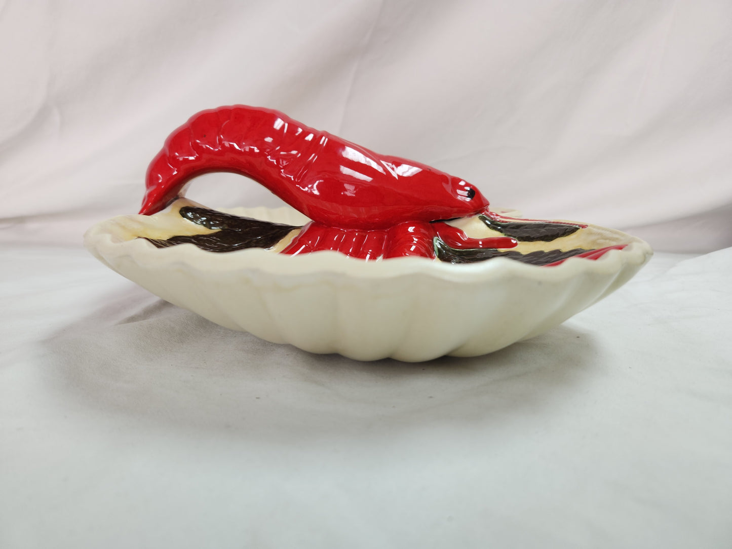 Mid-20th Century Ceramic Divided Lobster Serving Tray by Holland Mold