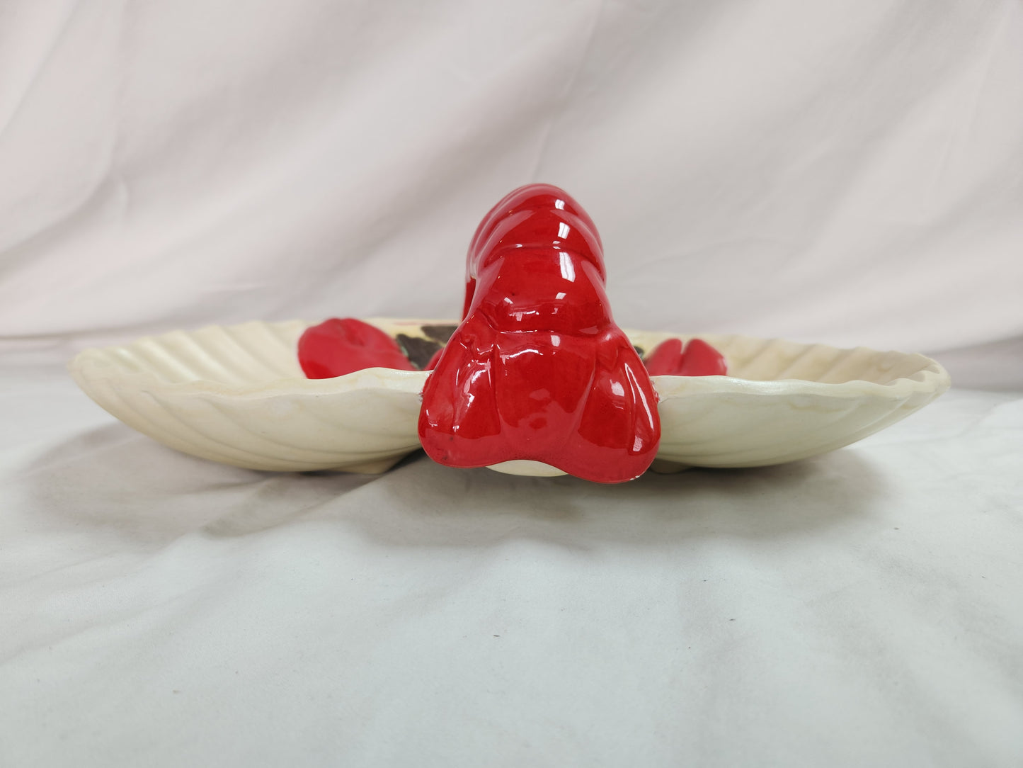 Mid-20th Century Ceramic Divided Lobster Serving Tray by Holland Mold