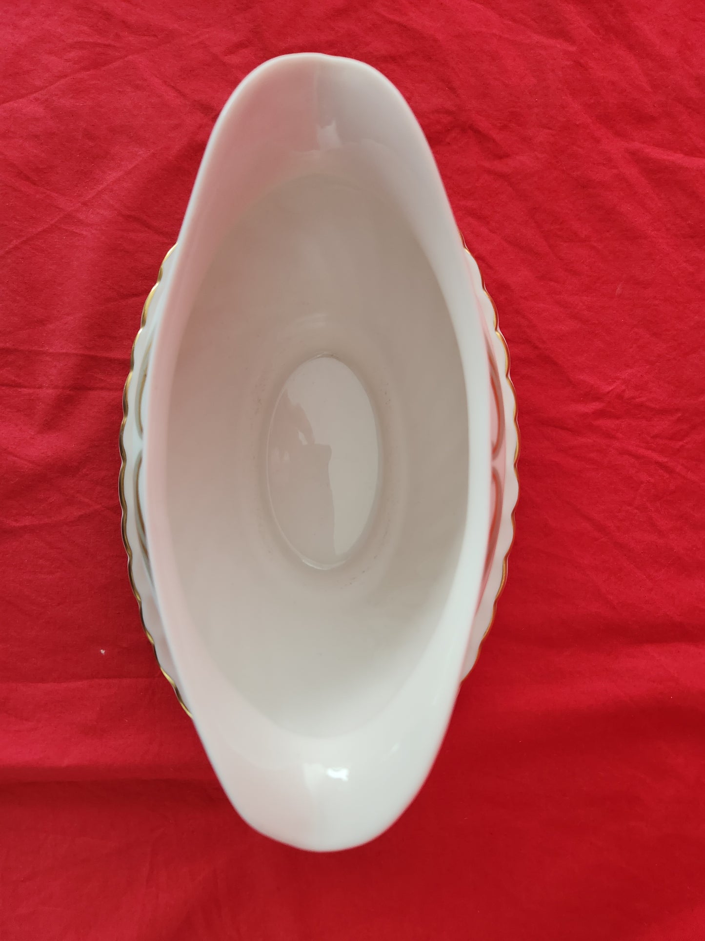 Syracuse Gray & Gold Baroque Gravy Boat w/Attached Underplate