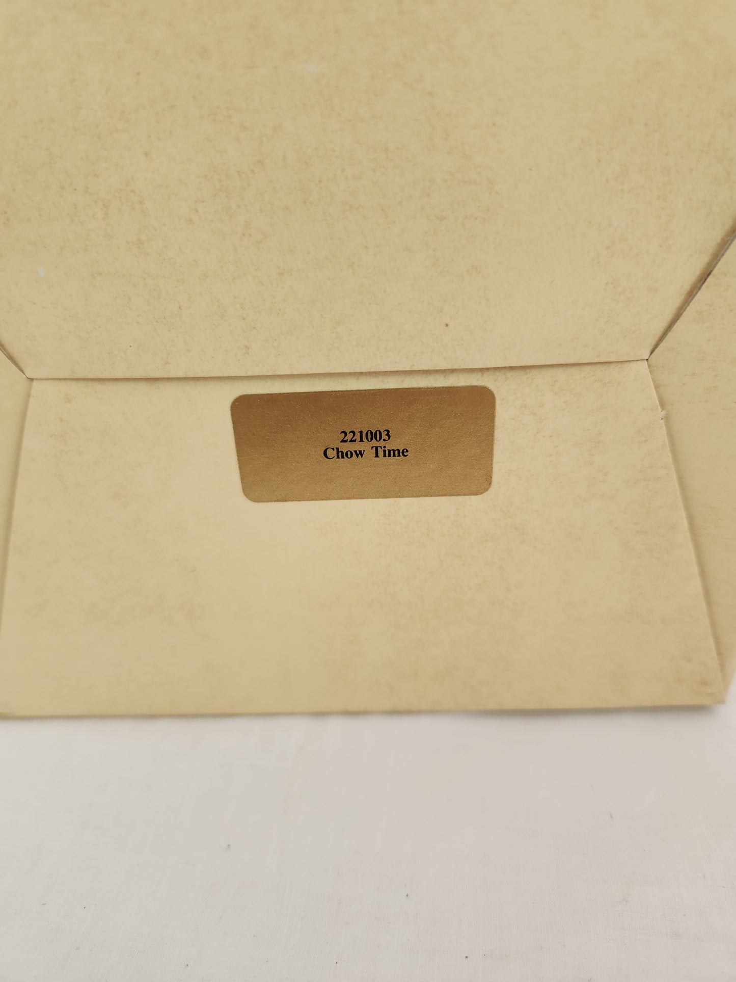 "Chow Time" Figurine by Lowell Davis - #221003