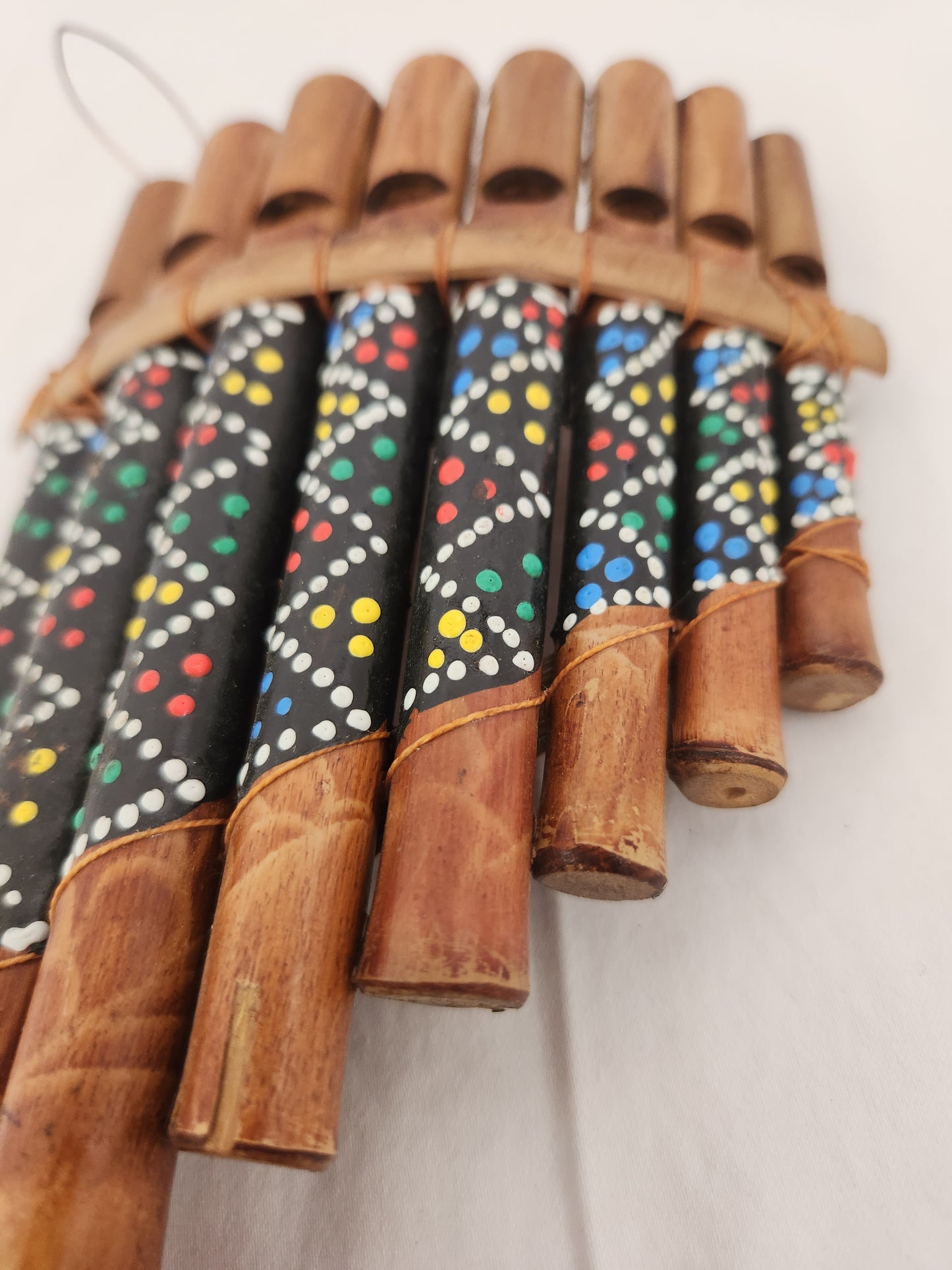 Hand Painted Jamaica Bamboo Pan Flute