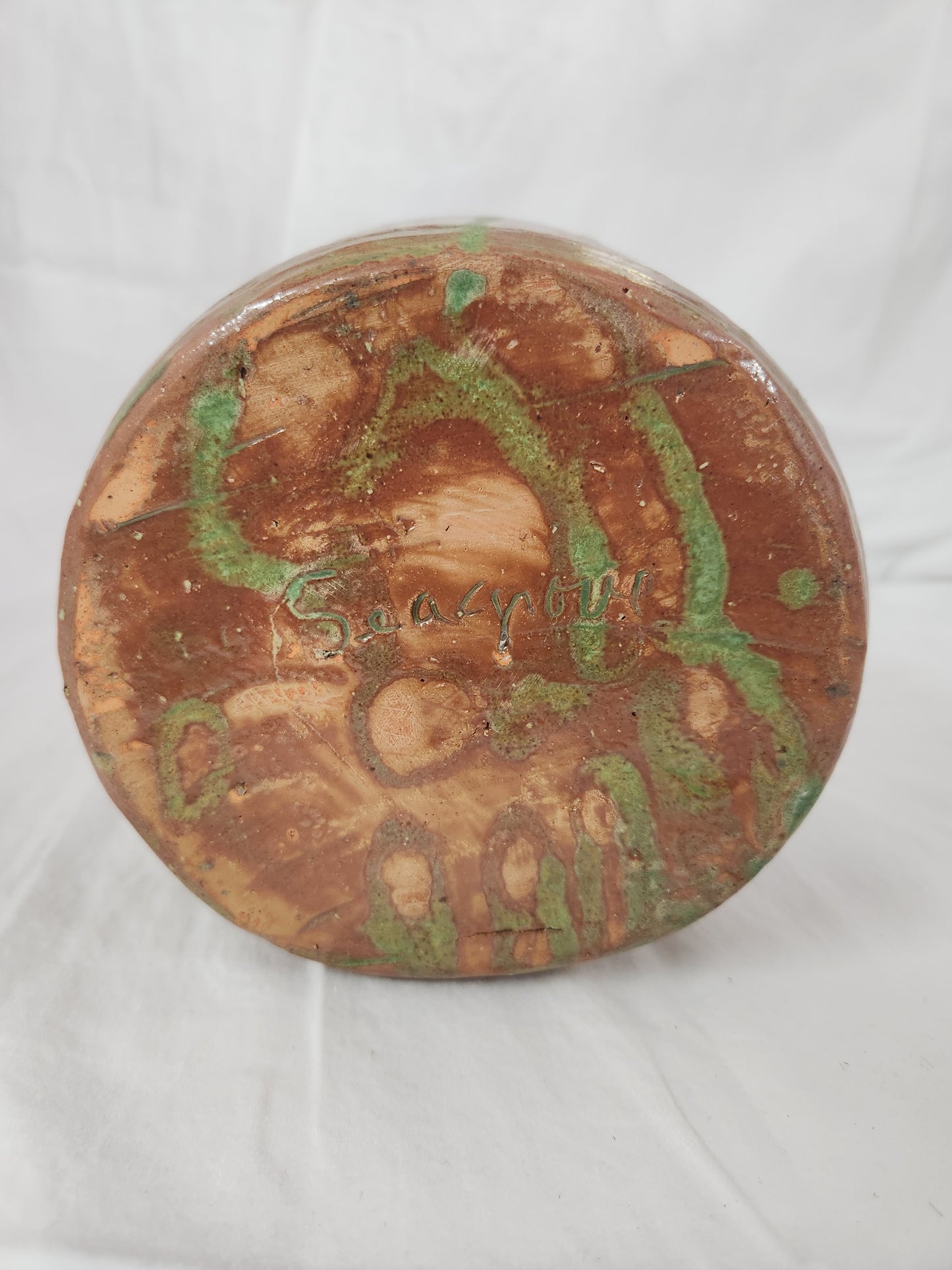 Seagrove Pottery Brown/Green Vase