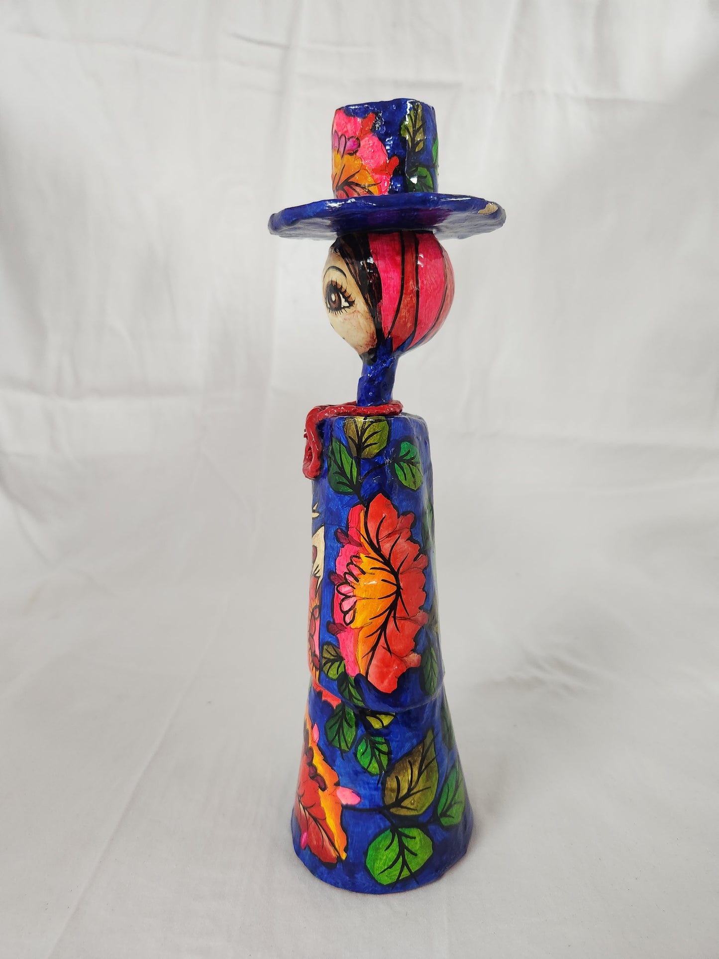 VTG - 1960's Abelardo Ruiz Papier Mache Mexican Folk Art Candle Holder