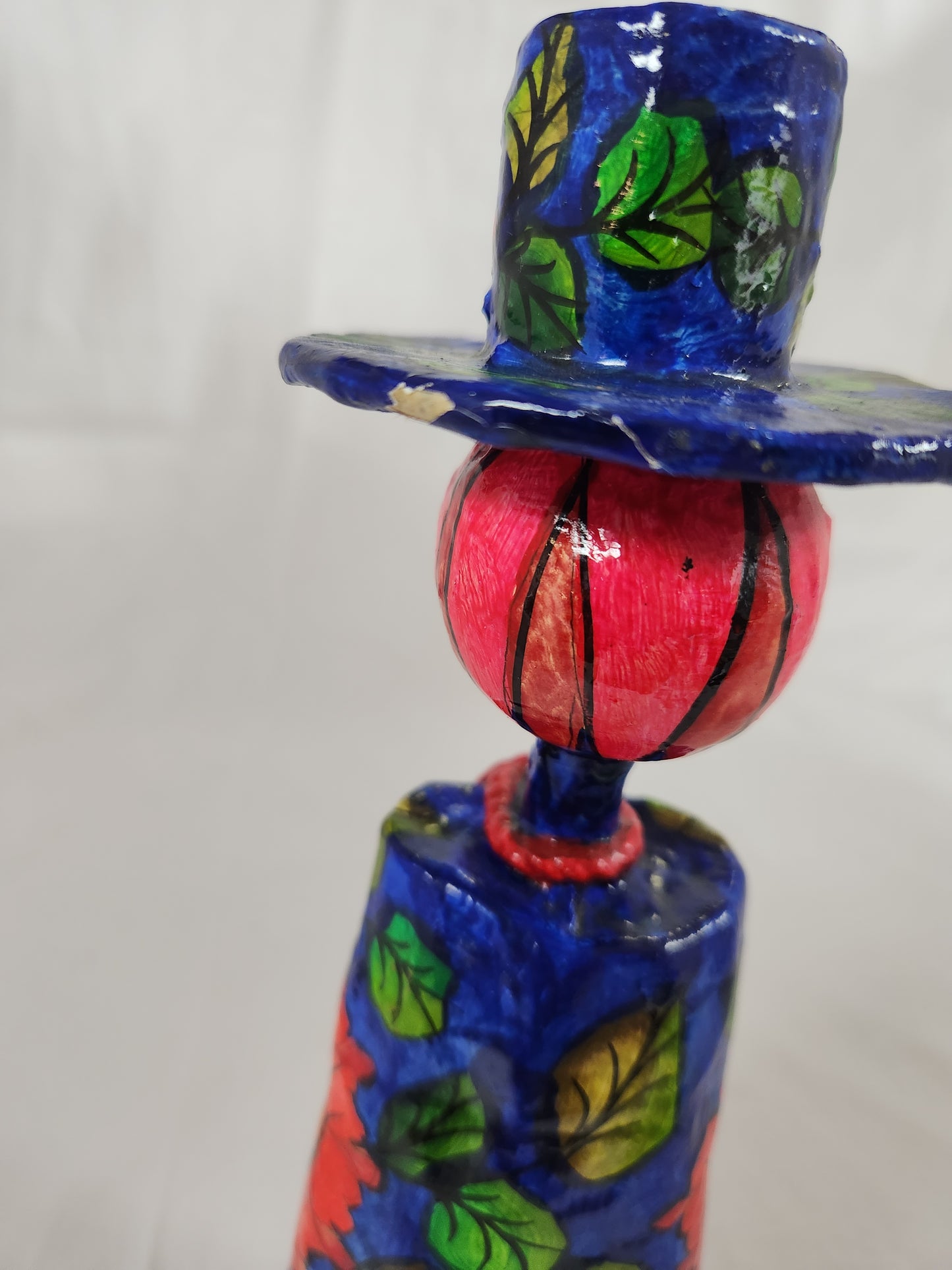 VTG - 1960's Abelardo Ruiz Papier Mache Mexican Folk Art Candle Holder