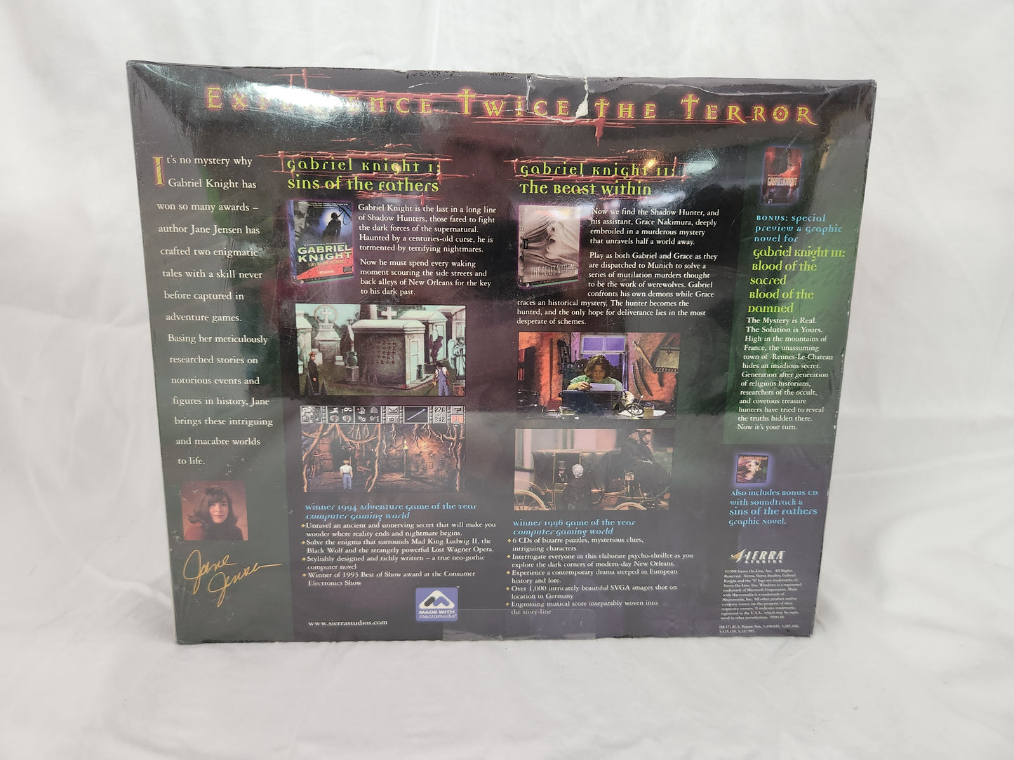 NIB - Gabriel Knights Mysteries Limited Edition PC Game by Sierra Studios