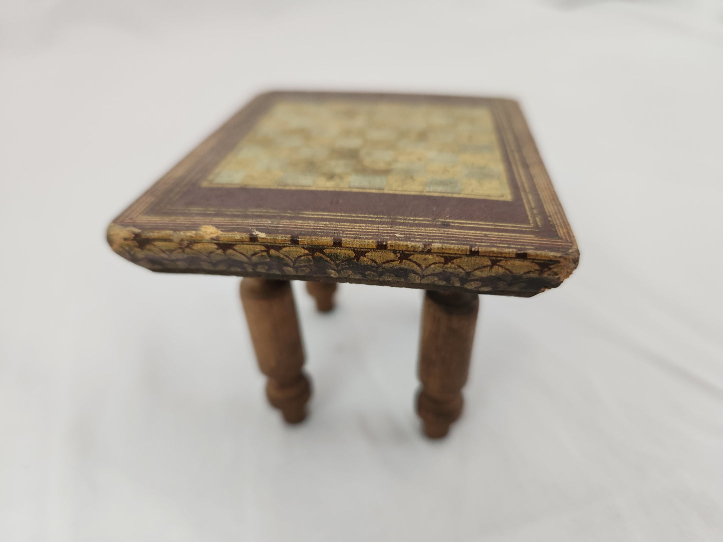 VTG - Bliss Co. Lithographed Dollhouse Chess Table - RARE