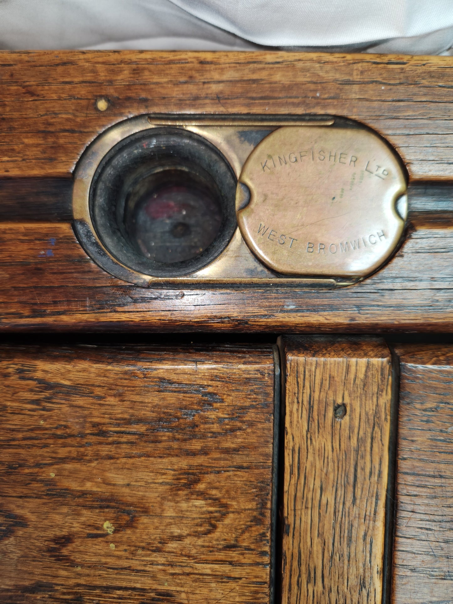 RARE/VTG Bromwich Duel Oak Desk w/Bench & Brass Ink Wells by KingFisher - LOCAL PICK-UP ONLY
