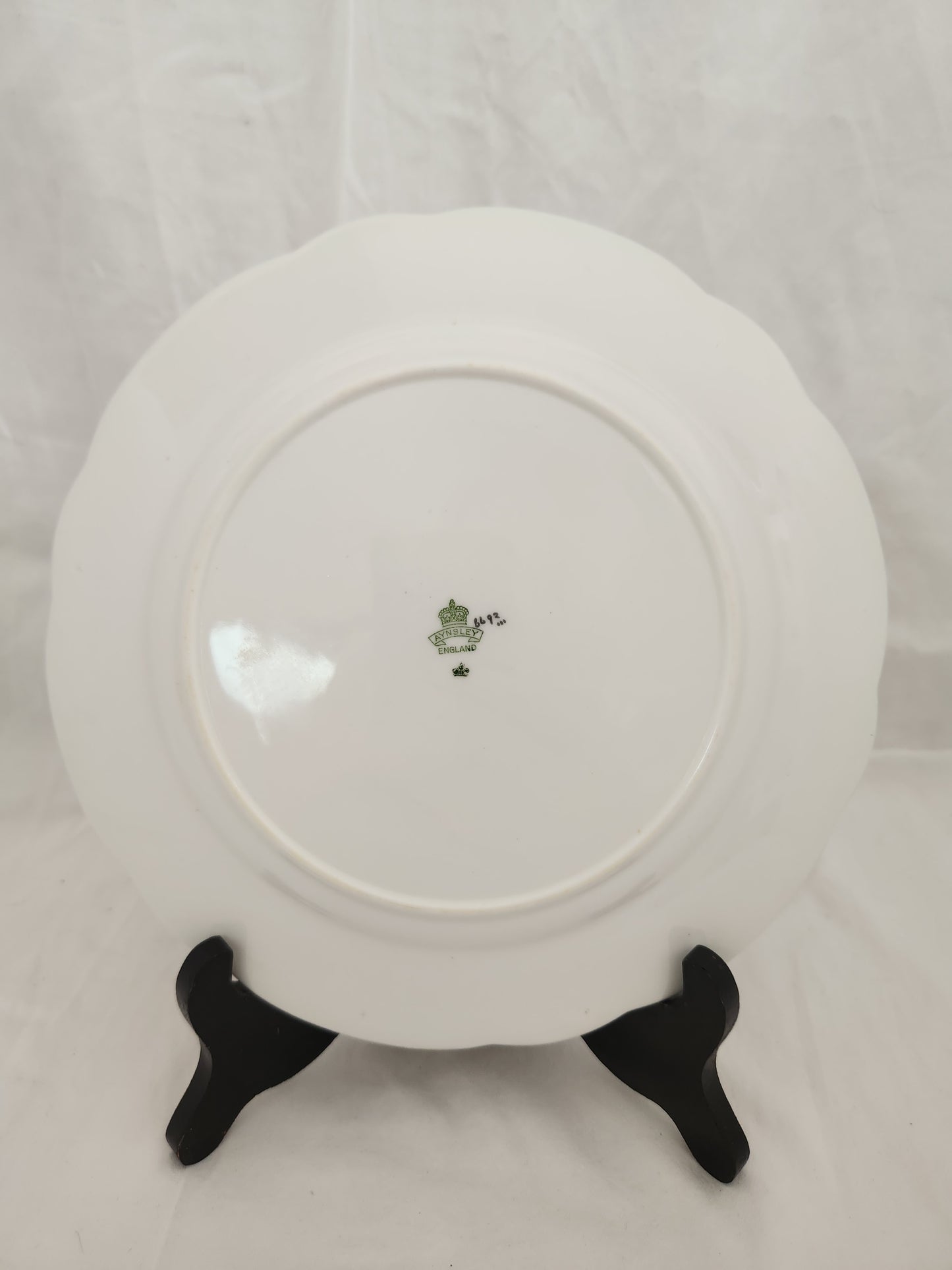 Vtg - Aynsley Burgundy & Gold Salad Plate #6692