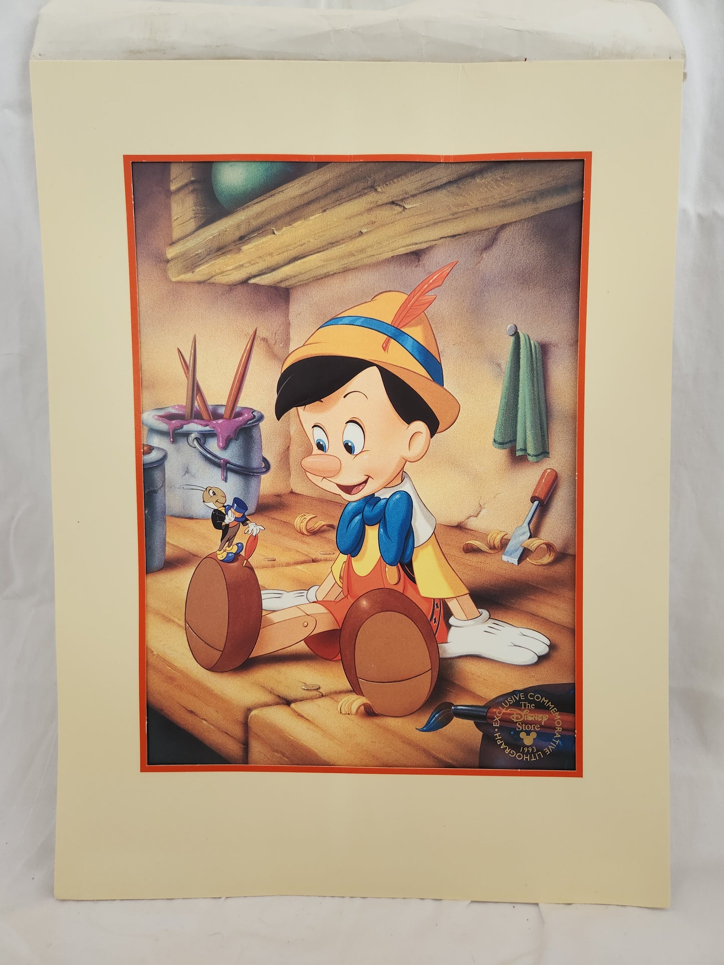 Pinnochio - 1993 Walt Disney Exclusive Commemorative Lithograph Print