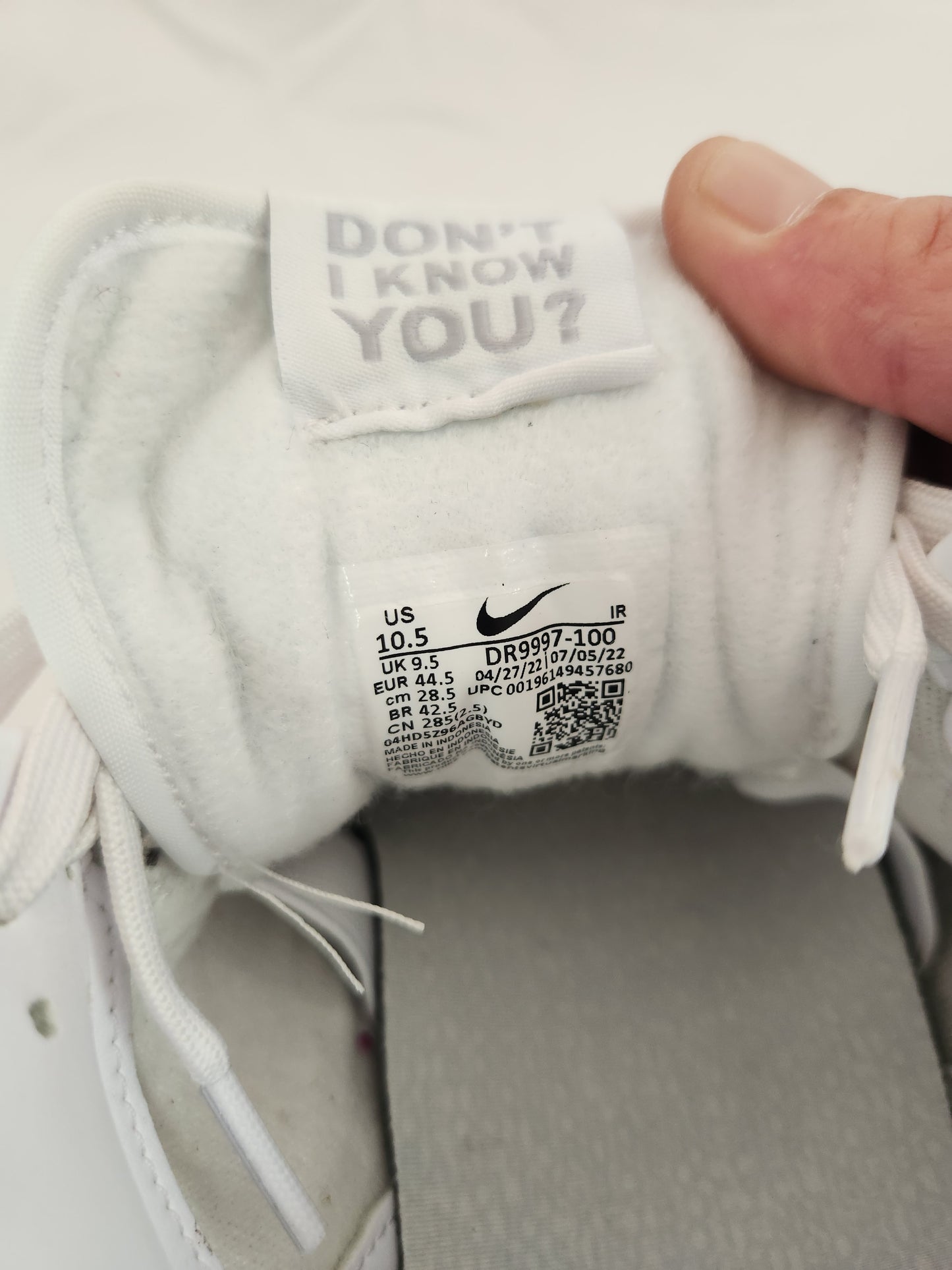 Nike Air Trainer 1 "Don't I Know You?" University White/Blue Sneakers - Size: 10.5