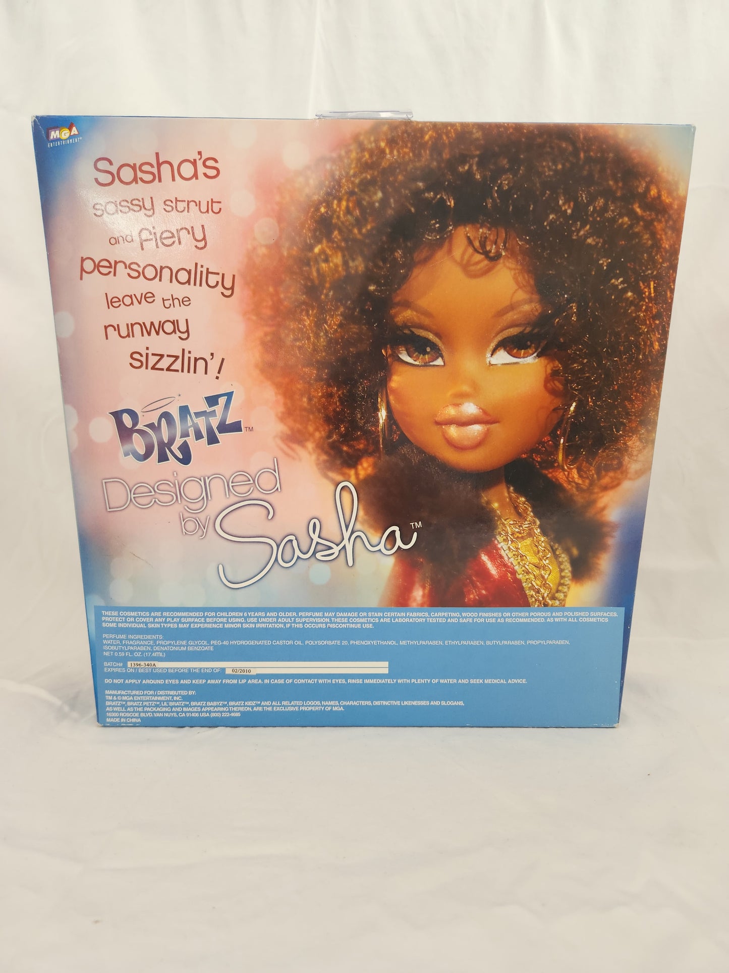 NIB - Bratz Designed by Sasha Fashion & Fragrance Doll (2008)