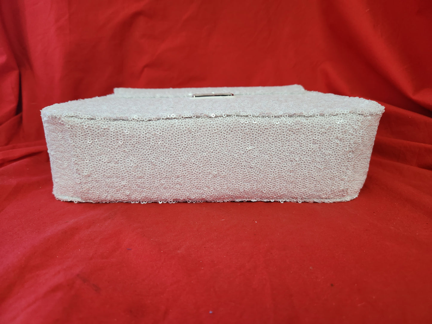Disney Minnie Sequin White Wedding Crossbody Bag w/Extra Bow