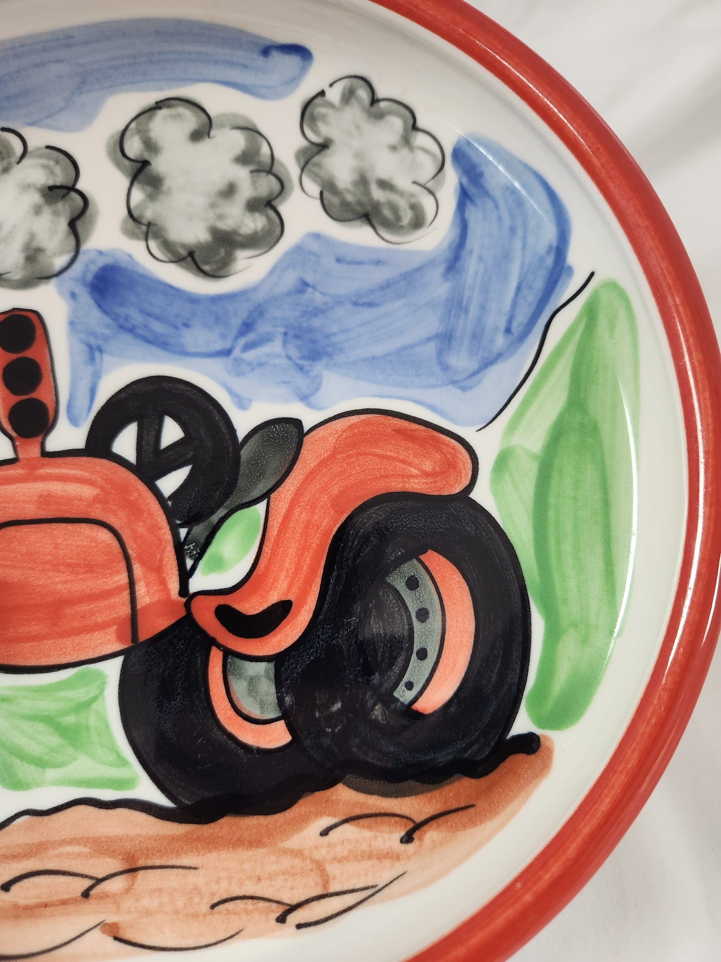 Temuka Pottery Tractor Utility Plate