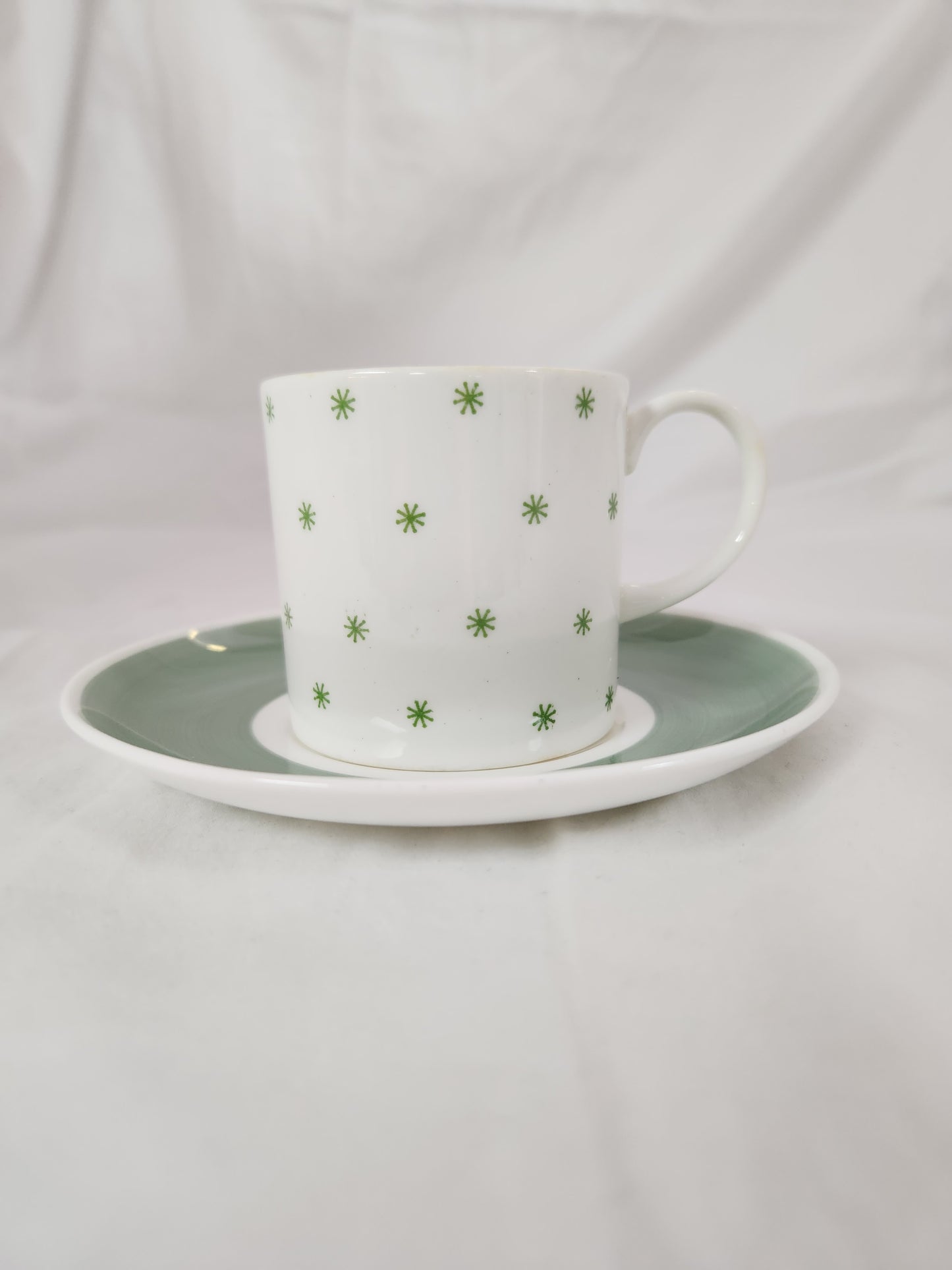 Suzi Cooper White/Green Bone China Cup & Saucer