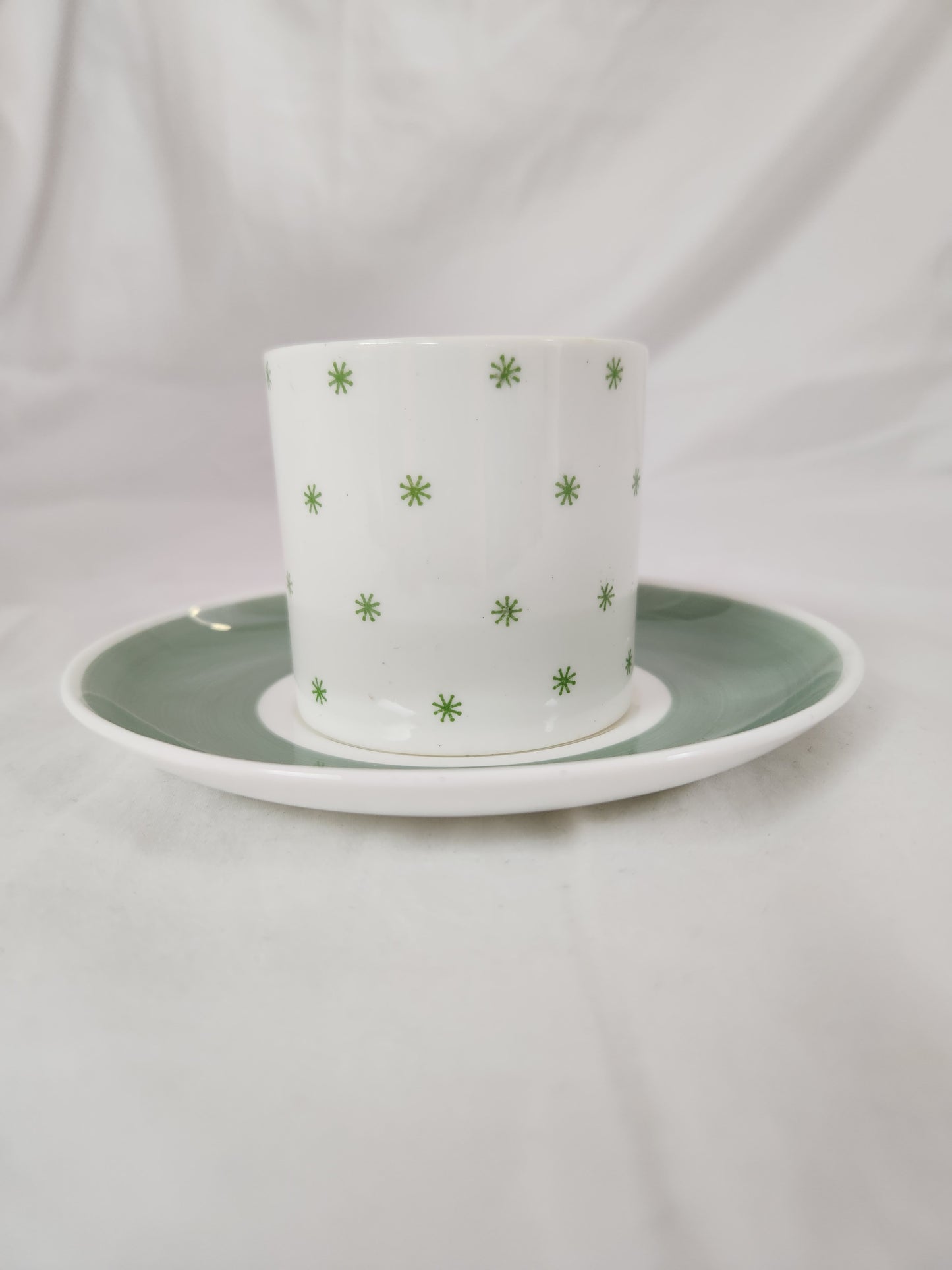 Suzi Cooper White/Green Bone China Cup & Saucer