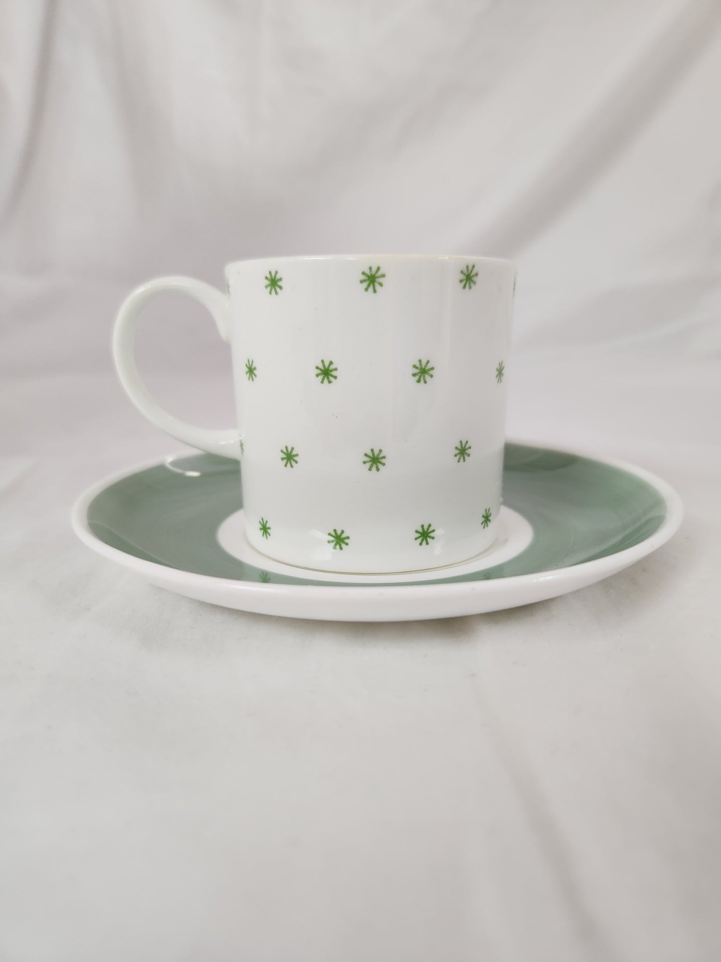 Suzi Cooper White/Green Bone China Cup & Saucer
