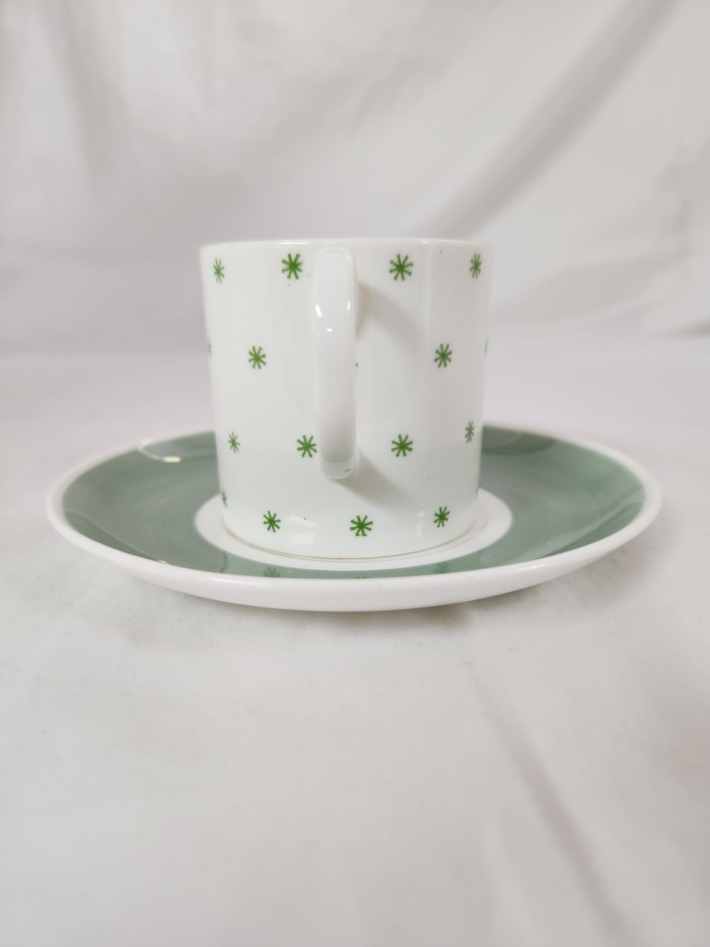 Suzi Cooper White/Green Bone China Cup & Saucer