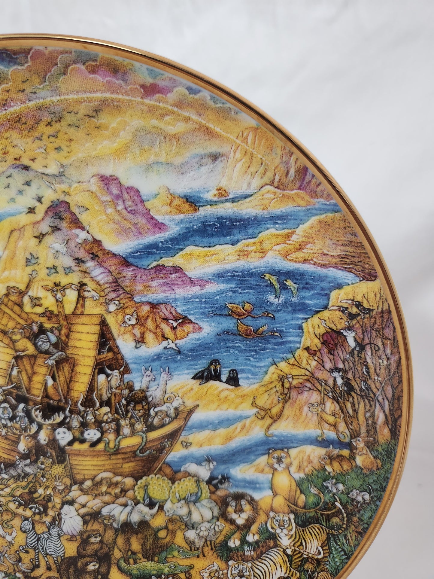 1991- limited Edition "Two by Two" Decorative Plate by Bill Bell - Plate #R2544