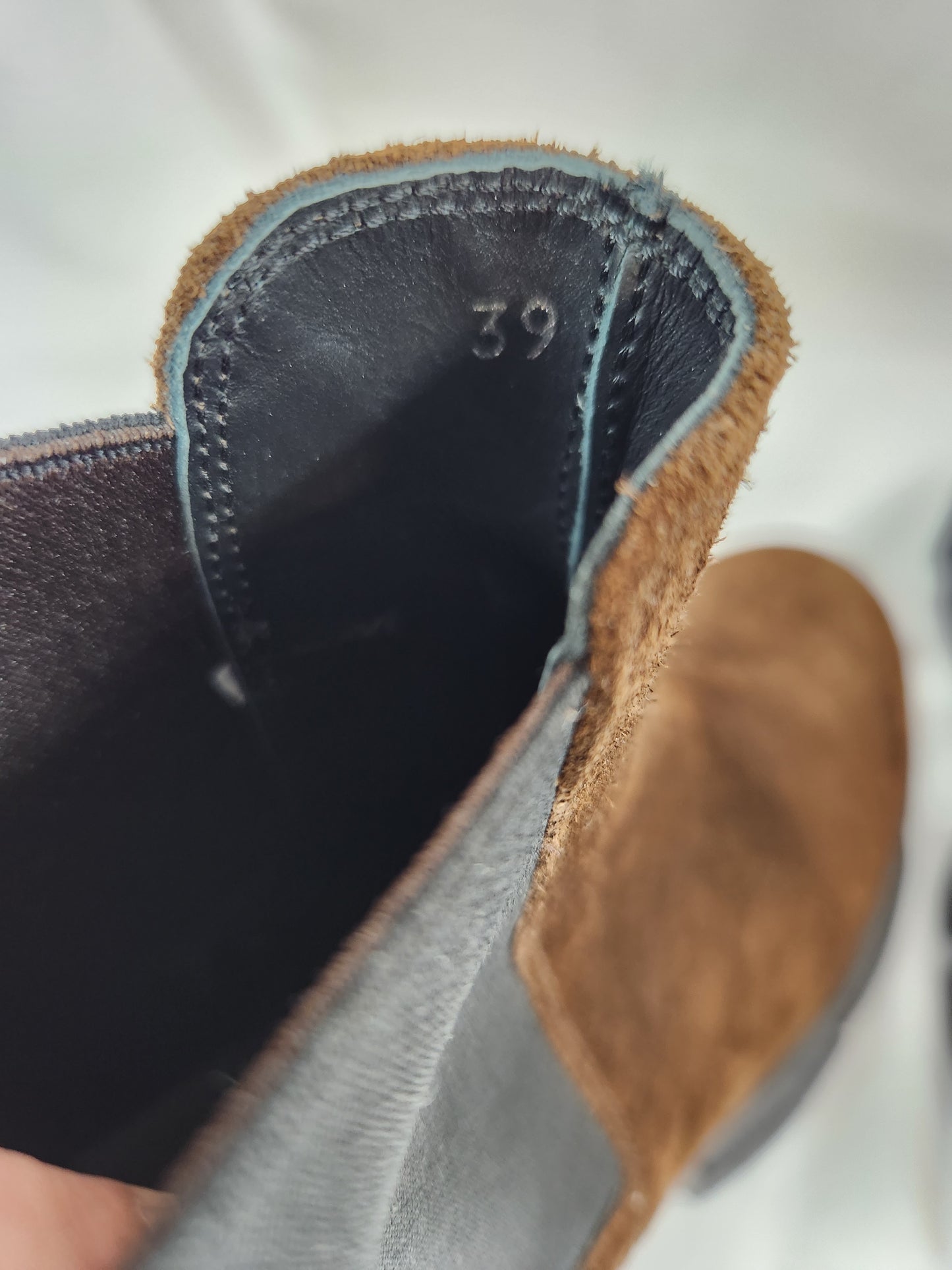 Triver Flight Brown Suede Pull-On Ankle Boots - Size: 39 (US 8)