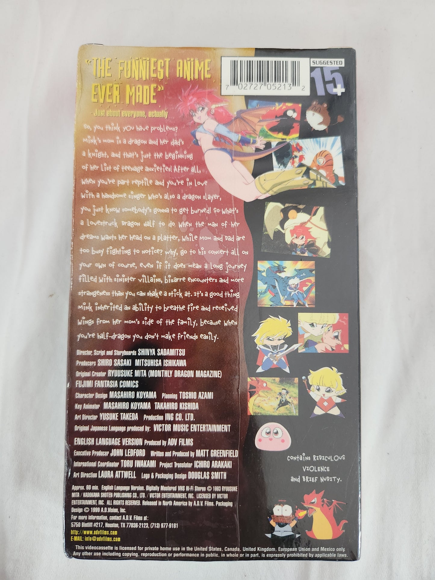 1990's Anime (English Dubbed) VHS Tapes - Set of 3 Factory Sealed