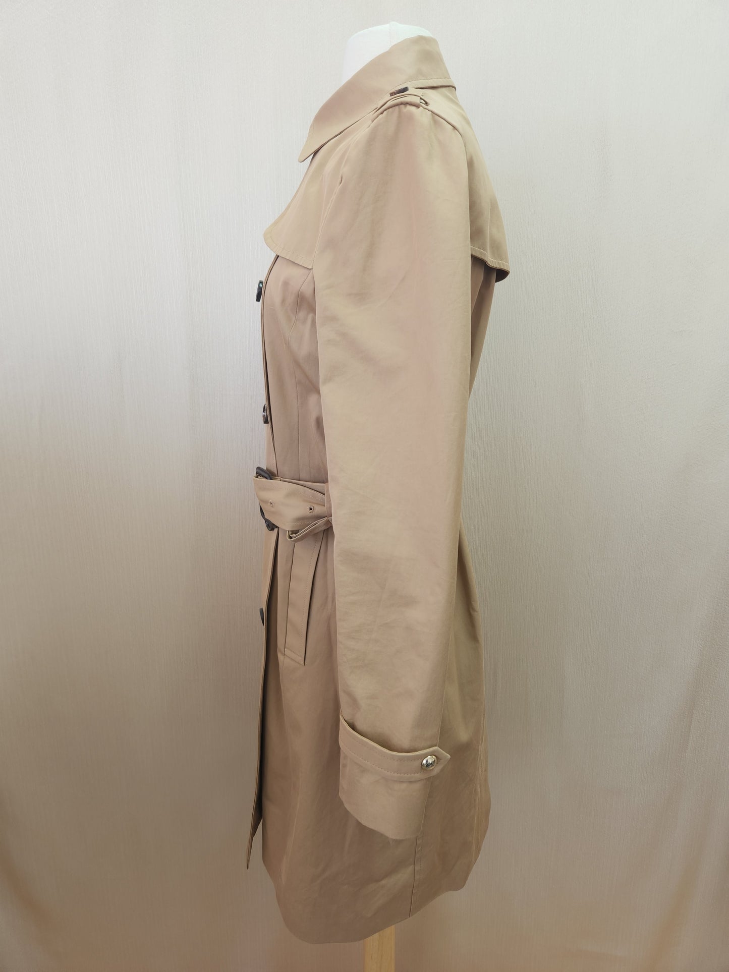 Massimo Dutti Women's Tan Midi Trench Coat - Size: S