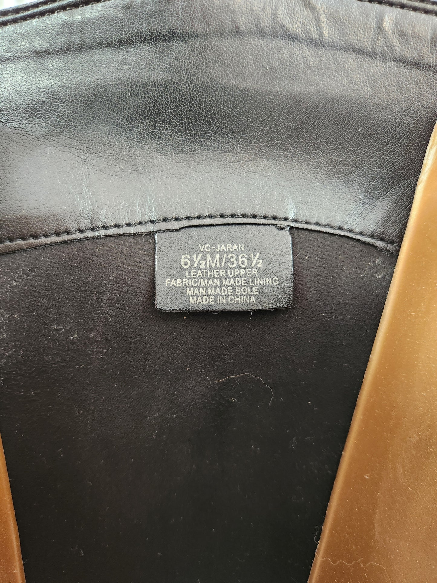 Vince Camuto Black Leather & Suede Jaran Riding Boots - Size: 6.5M