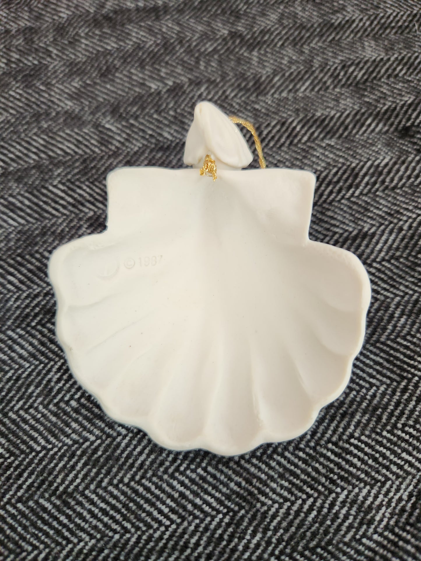 Lot of 11 - Margaret Furlong Bisque Porcelain Shell Angel Ornaments
