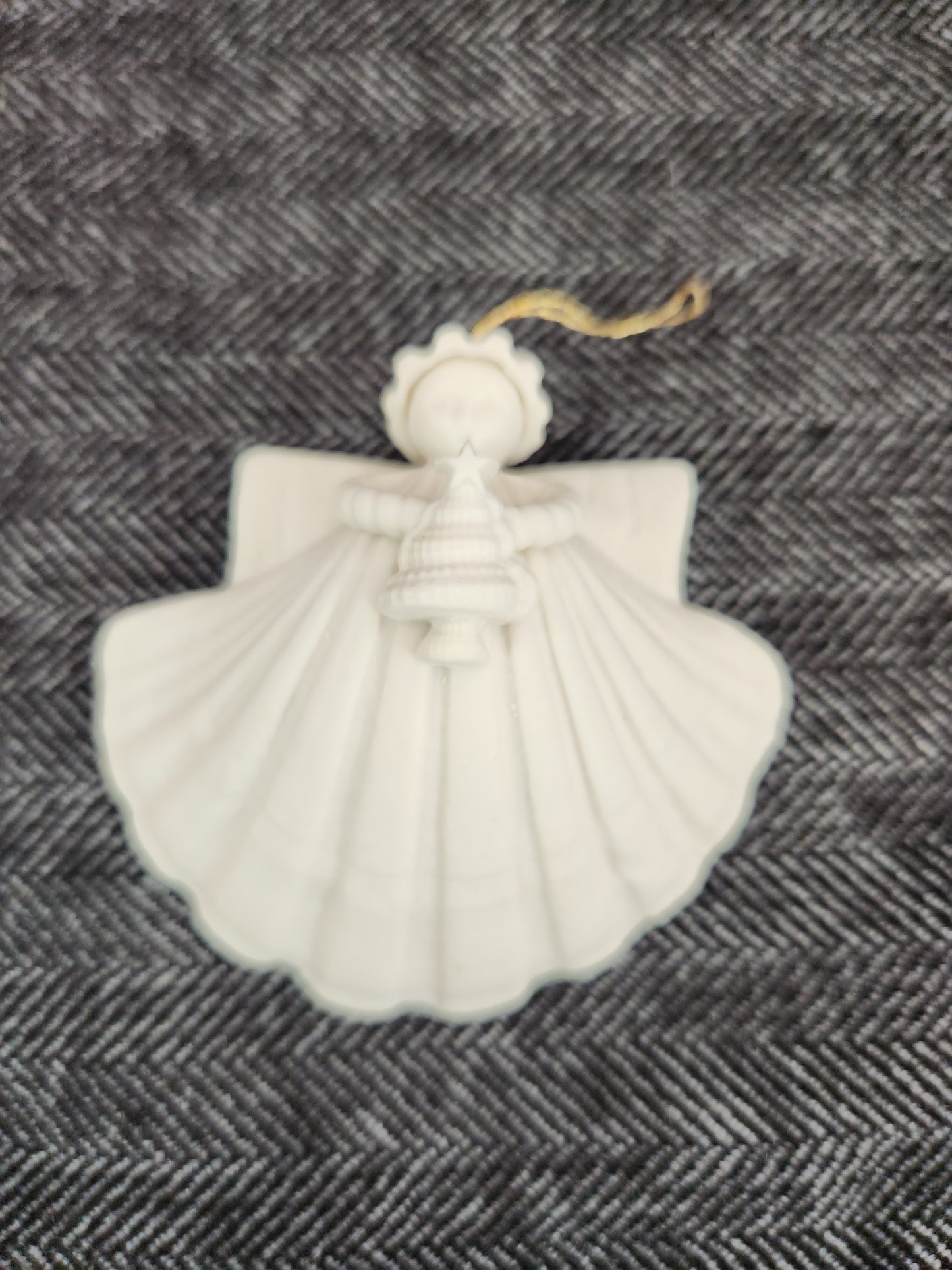 Lot of 11 - Margaret Furlong Bisque Porcelain Shell Angel Ornaments
