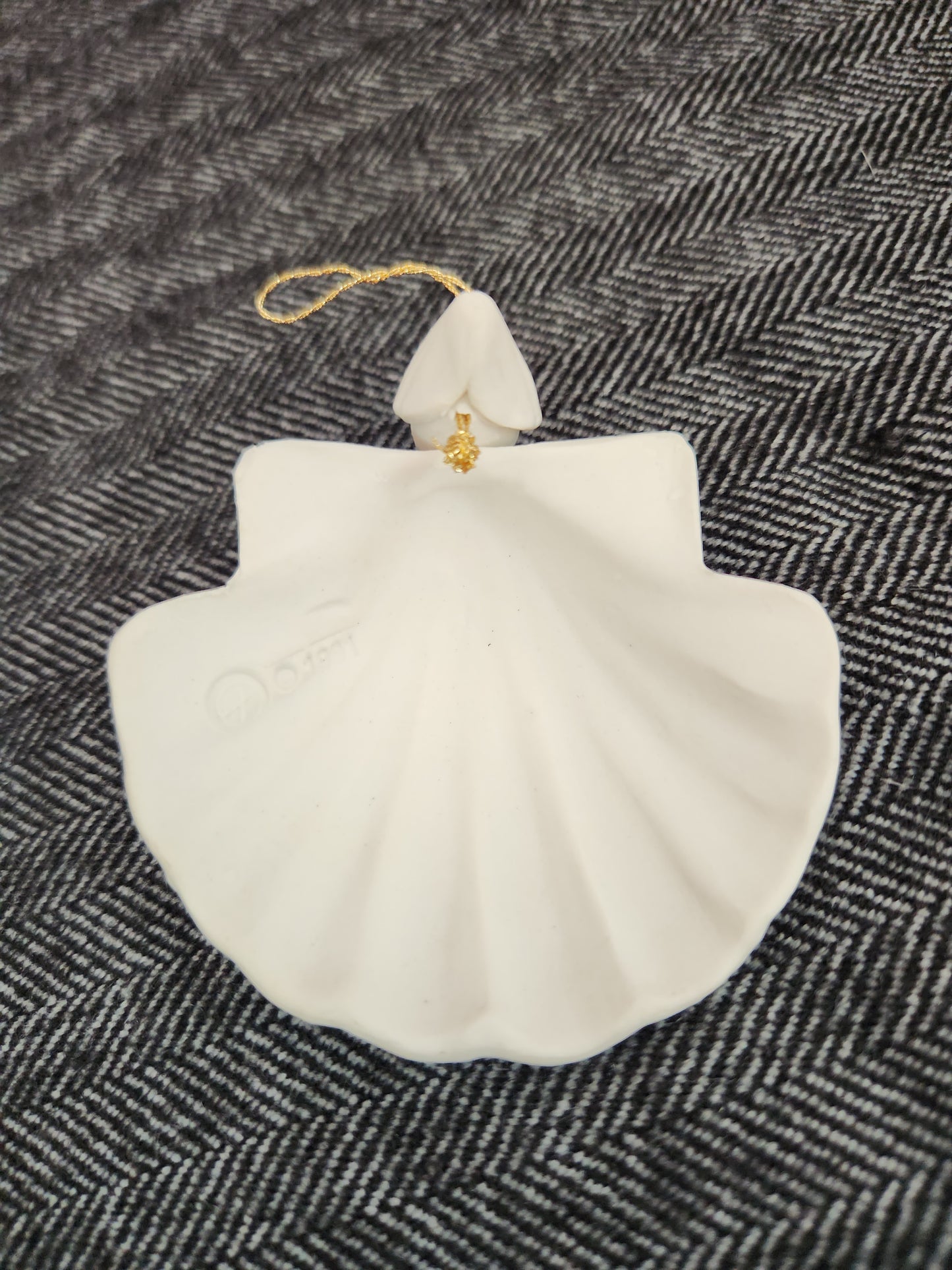 Lot of 11 - Margaret Furlong Bisque Porcelain Shell Angel Ornaments