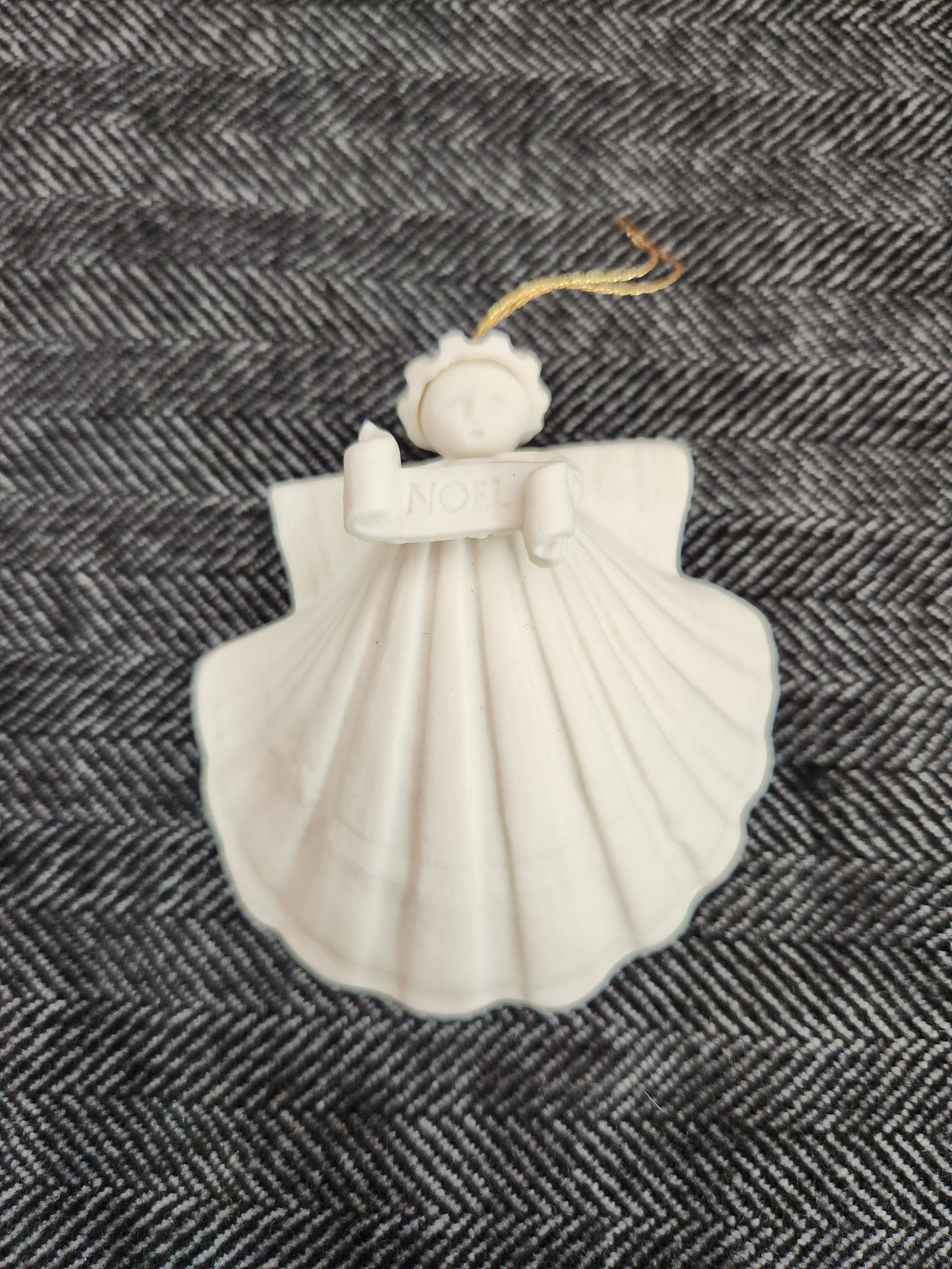 Lot of 11 - Margaret Furlong Bisque Porcelain Shell Angel Ornaments