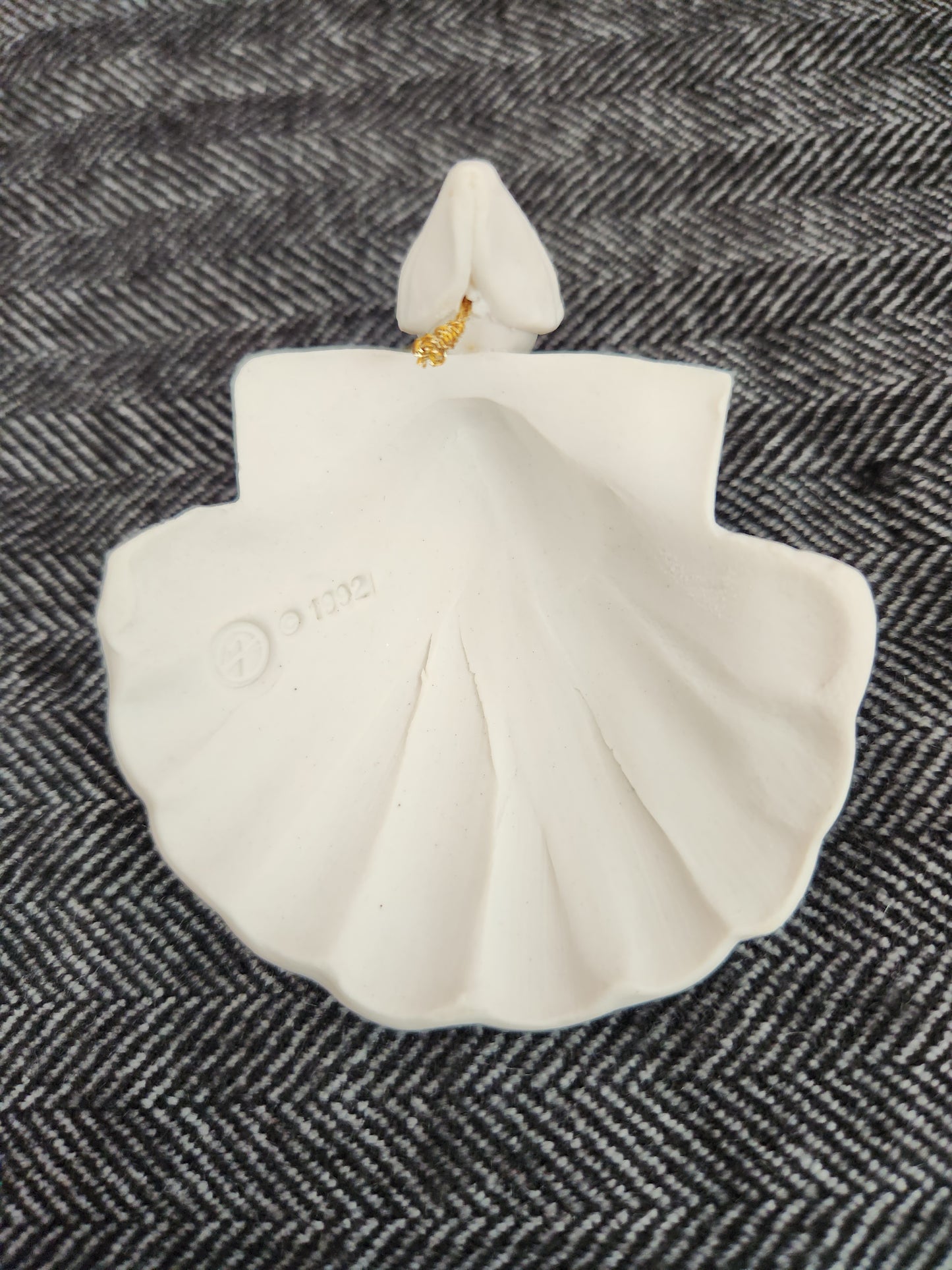 Lot of 11 - Margaret Furlong Bisque Porcelain Shell Angel Ornaments