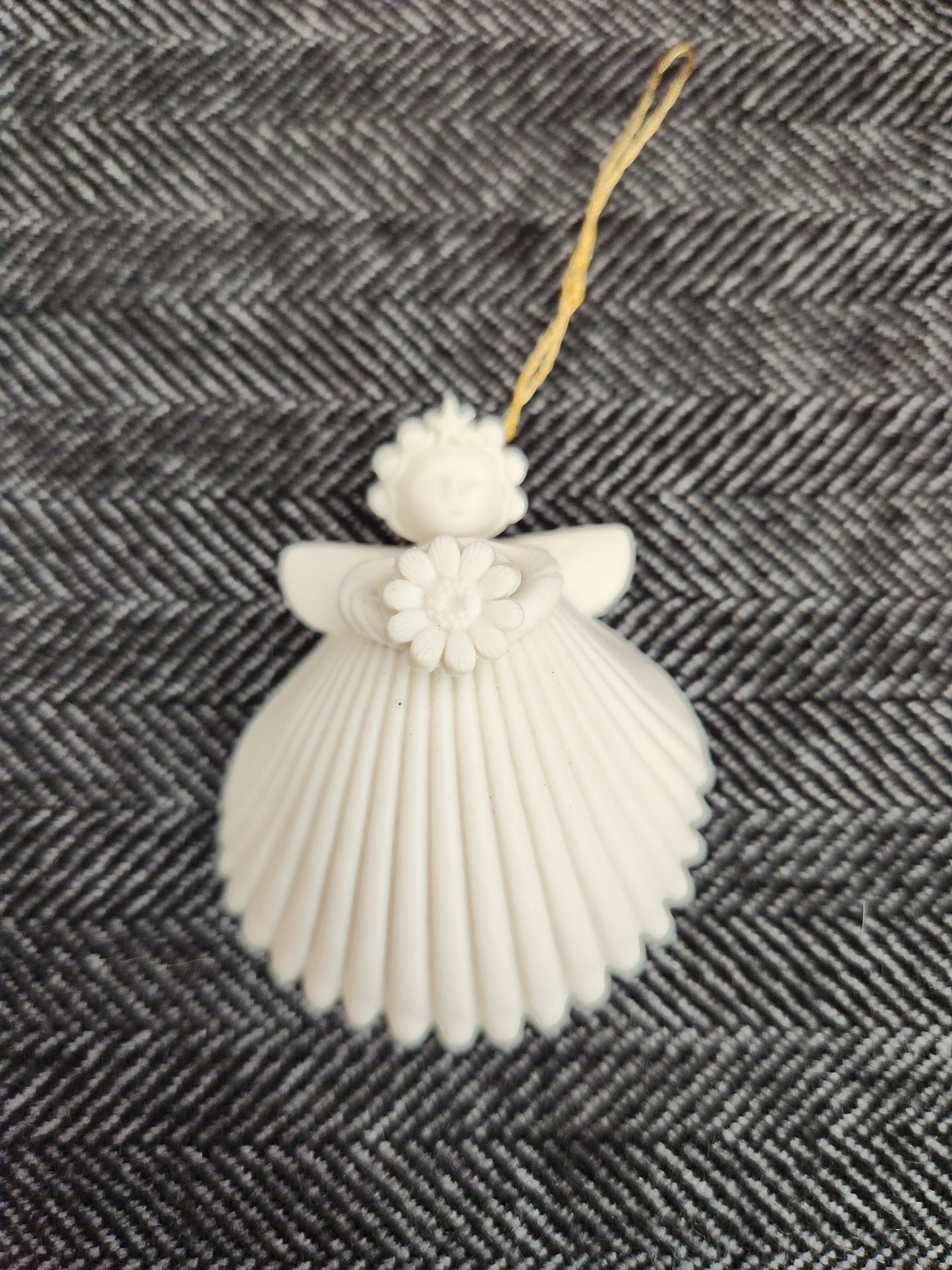 Lot of 11 - Margaret Furlong Bisque Porcelain Shell Angel Ornaments