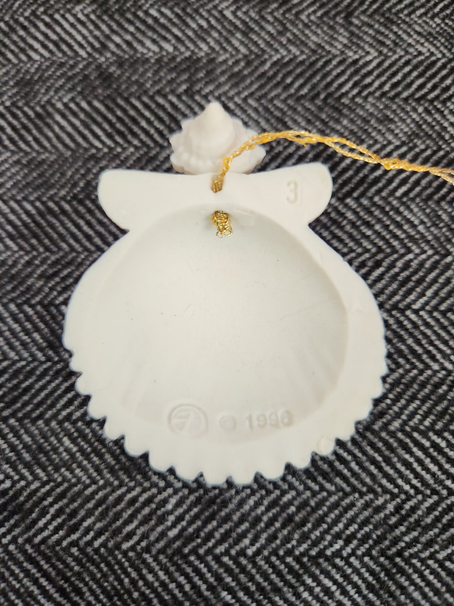 Lot of 11 - Margaret Furlong Bisque Porcelain Shell Angel Ornaments