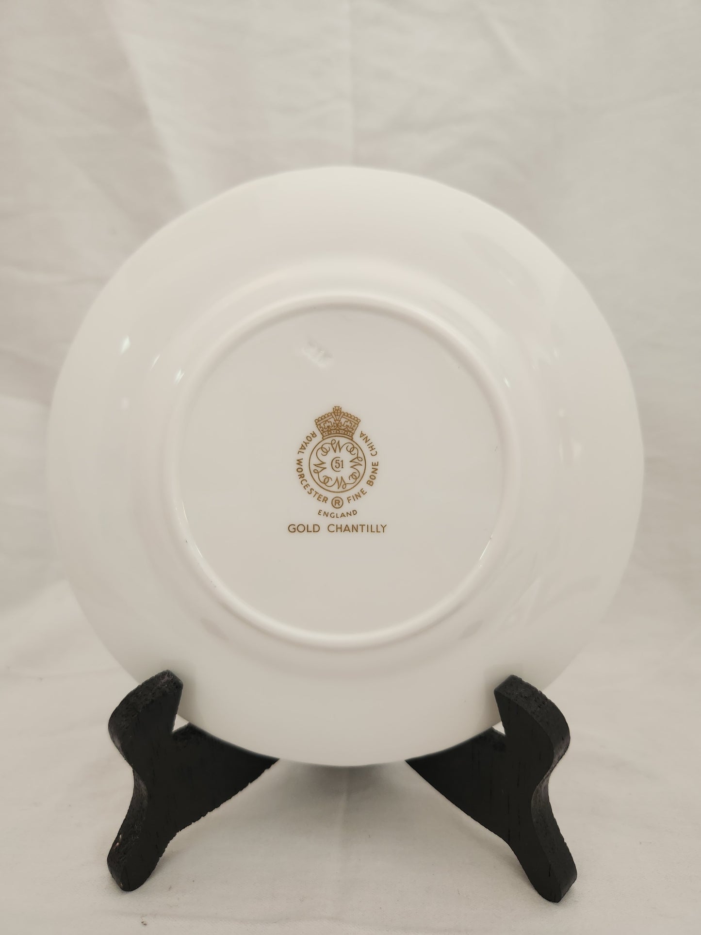 Royal Worcester Bone China 6" Gold Chantilly Bread/Butter Plate