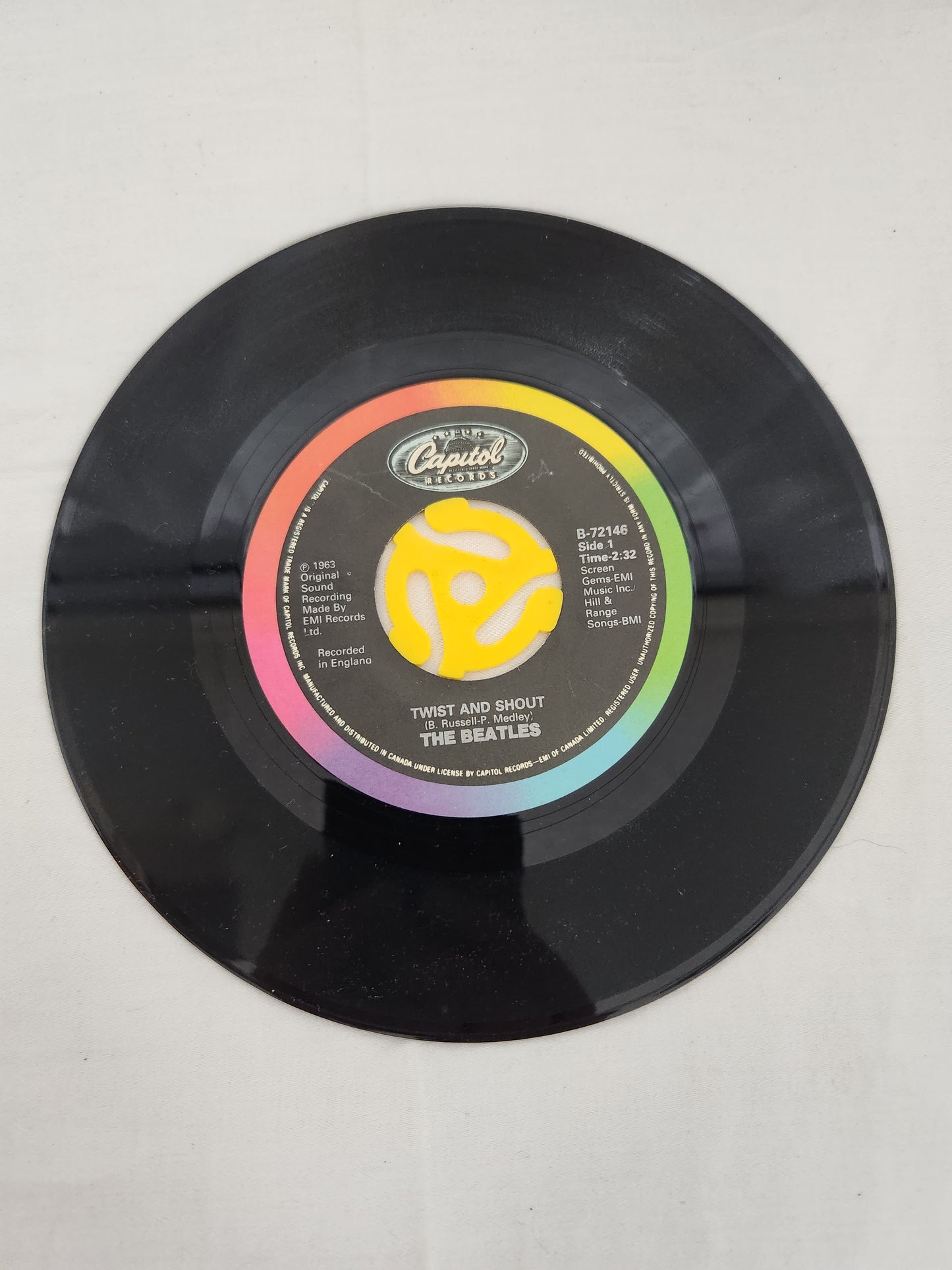 Lot of 5 Classic 45 RPM Records: Beatles, Buddy Holly, George Michael & Tiffany
