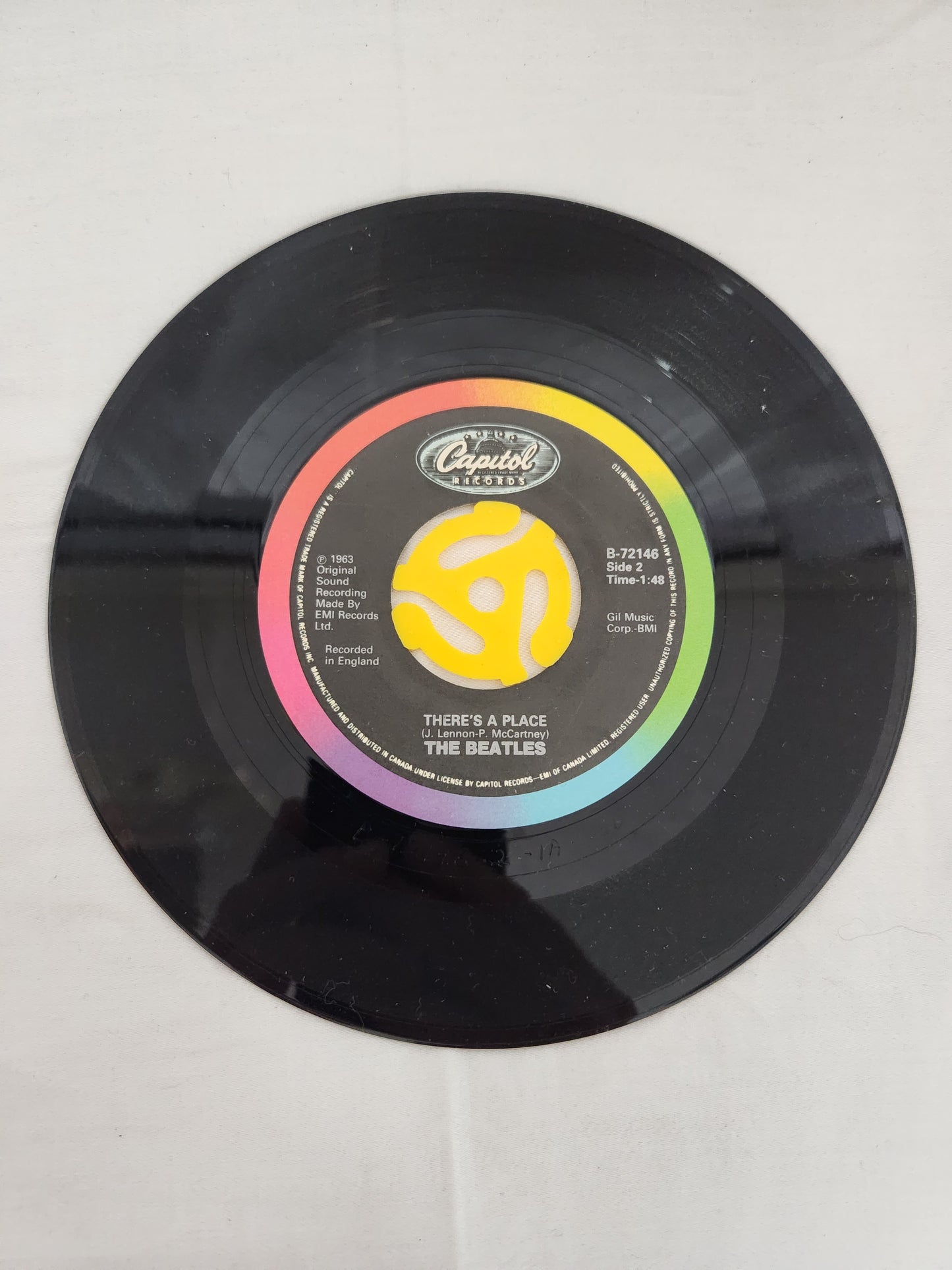 Lot of 5 Classic 45 RPM Records: Beatles, Buddy Holly, George Michael & Tiffany