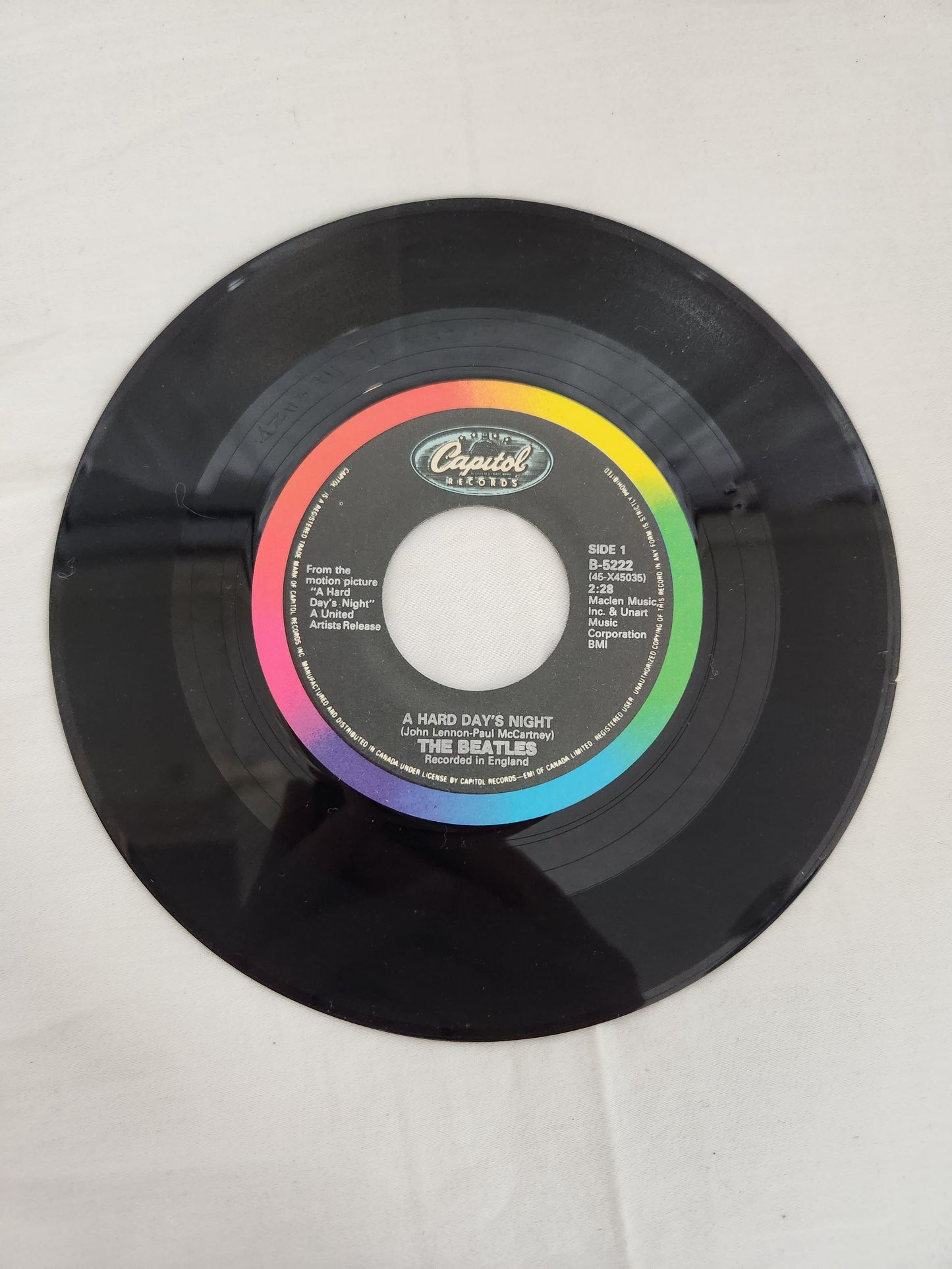 Lot of 5 Classic 45 RPM Records: Beatles, Buddy Holly, George Michael & Tiffany