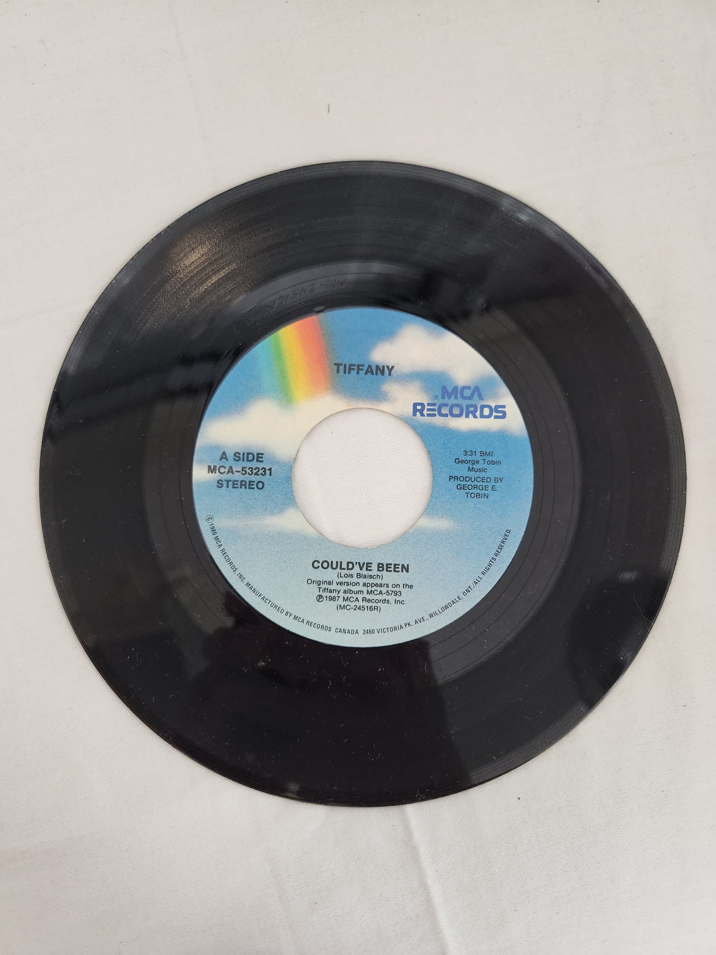 Lot of 5 Classic 45 RPM Records: Beatles, Buddy Holly, George Michael & Tiffany