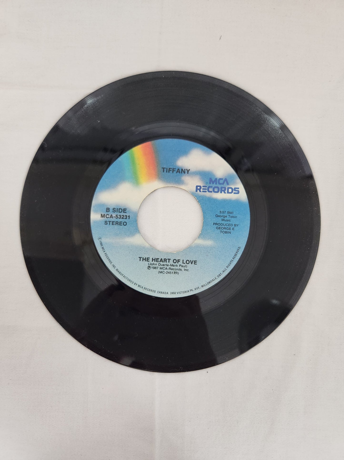 Lot of 5 Classic 45 RPM Records: Beatles, Buddy Holly, George Michael & Tiffany