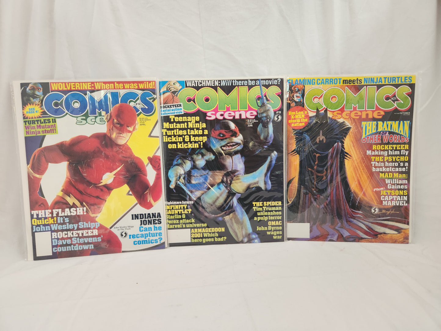 Comics Scene Magazine #18, 19 & 21 - VF+ Condition