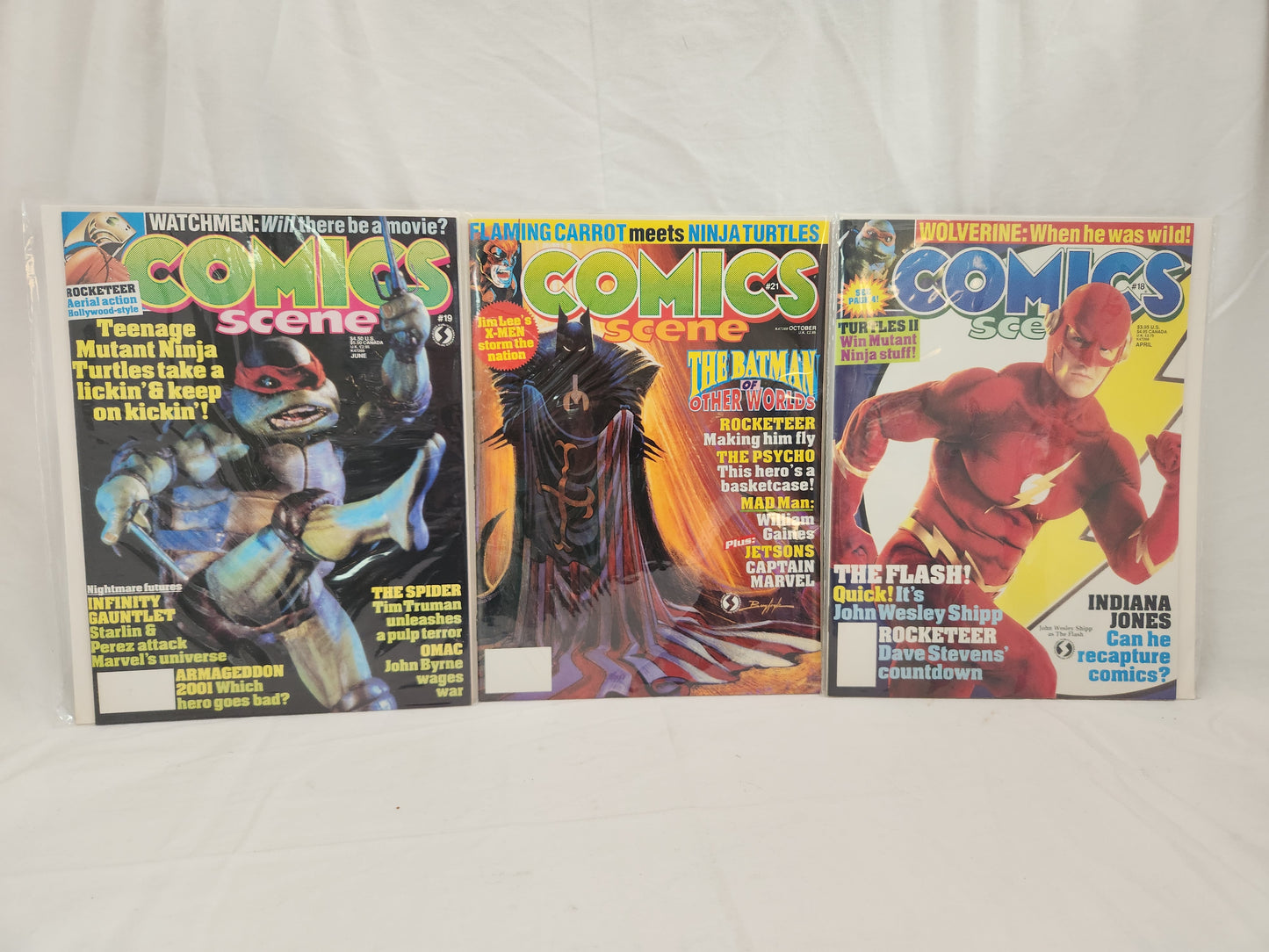 Comics Scene Magazine #18, 19 & 21 - VF+ Condition