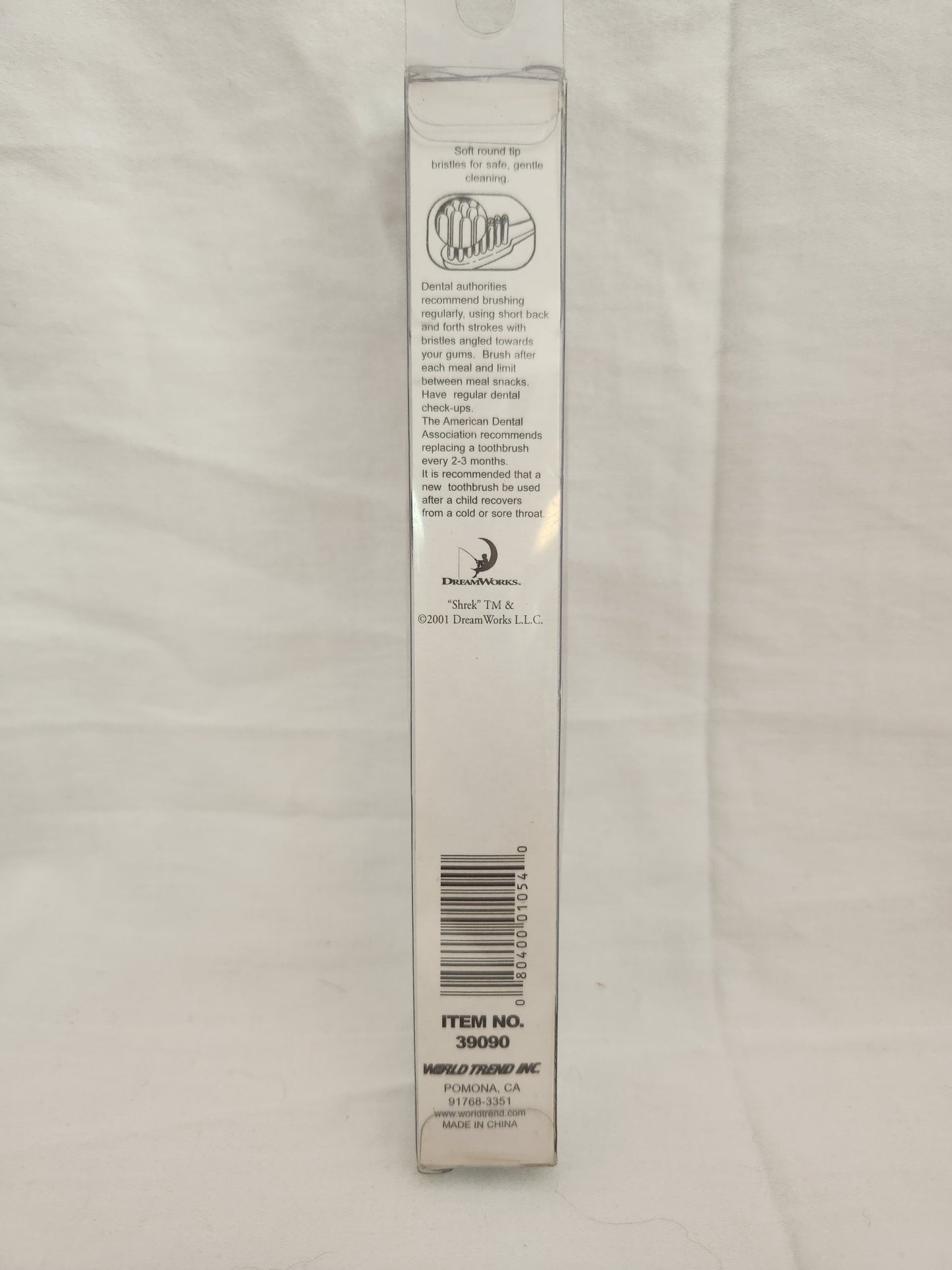 2001 - World Trend kid's Shrek "Donkey" 5-3/4" Toothbrush #39090