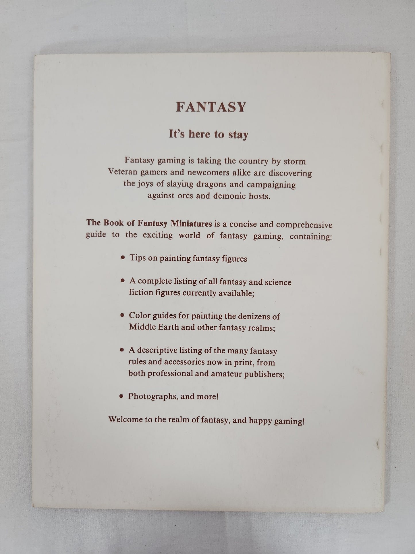 RARE 1978 D&D - The Book of Fantasy Miniatures by Ed Konstant (Little Soldier Games)