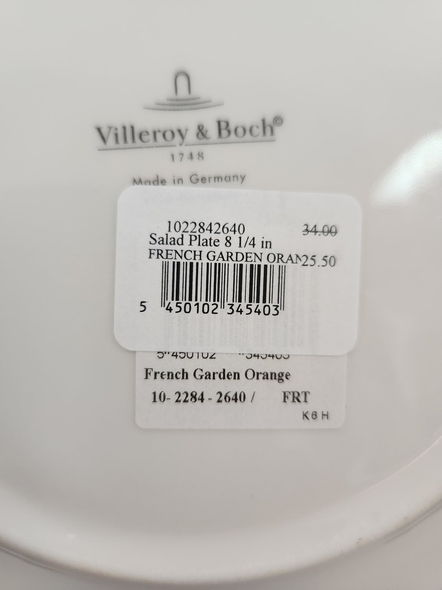 Set of 2 - Villeroy & Boch French Garden Orange 8-1/4" Salad Plates